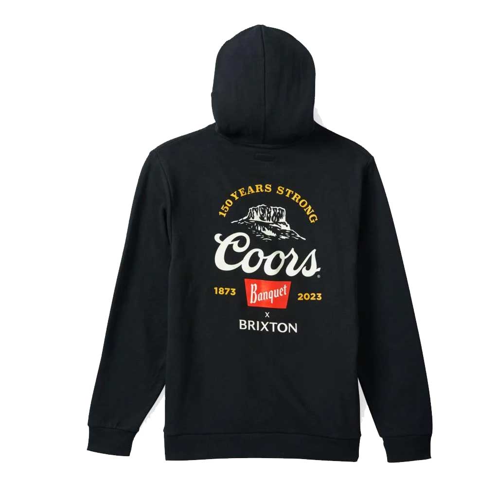 Brixton x Coors 150 Arch Hoodie - Black Men's Pullover Sweatshirt for Casual Wear & Street Style