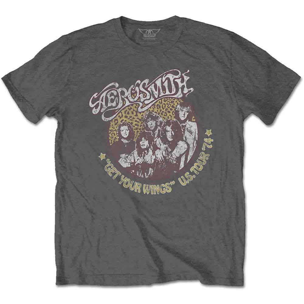 Aerosmith Vintage Band T-Shirt with Cheetah Print - Rock Music Tee for Concerts & Casual Wear