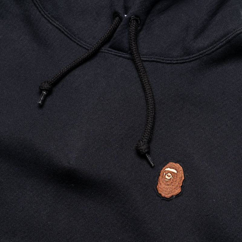 BAPE One Point Pullover Hoodie for Men & Women - Black | Streetwear Fashion, Casual Wear & Urban Style for Everyday Comfort