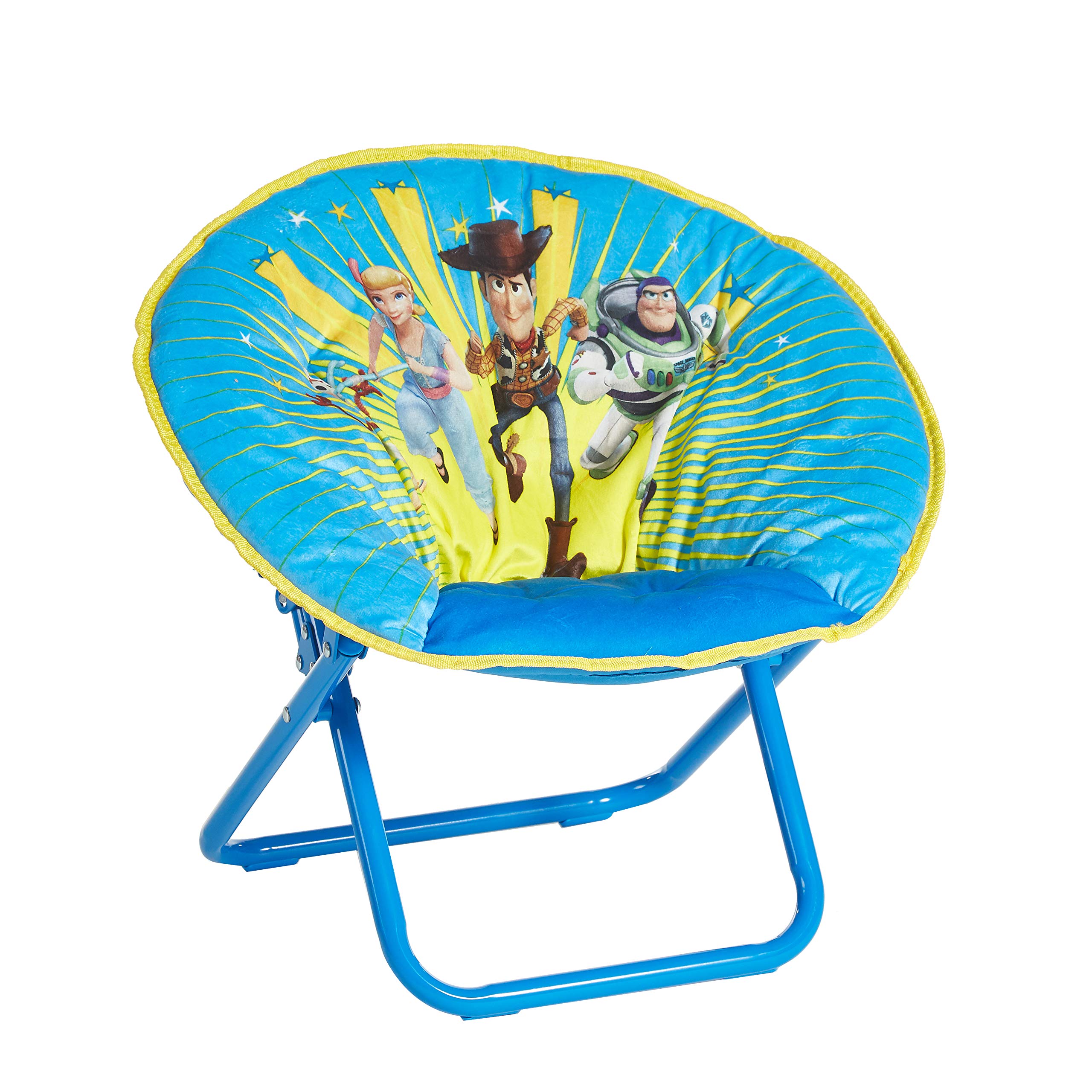 Disney Toy Story 4 Kids Saucer Chair - Soft Round Toddler Seat for Bedroom & Playroom - Perfect for Reading, Gaming, and Relaxing (Buzz Lightyear Design)