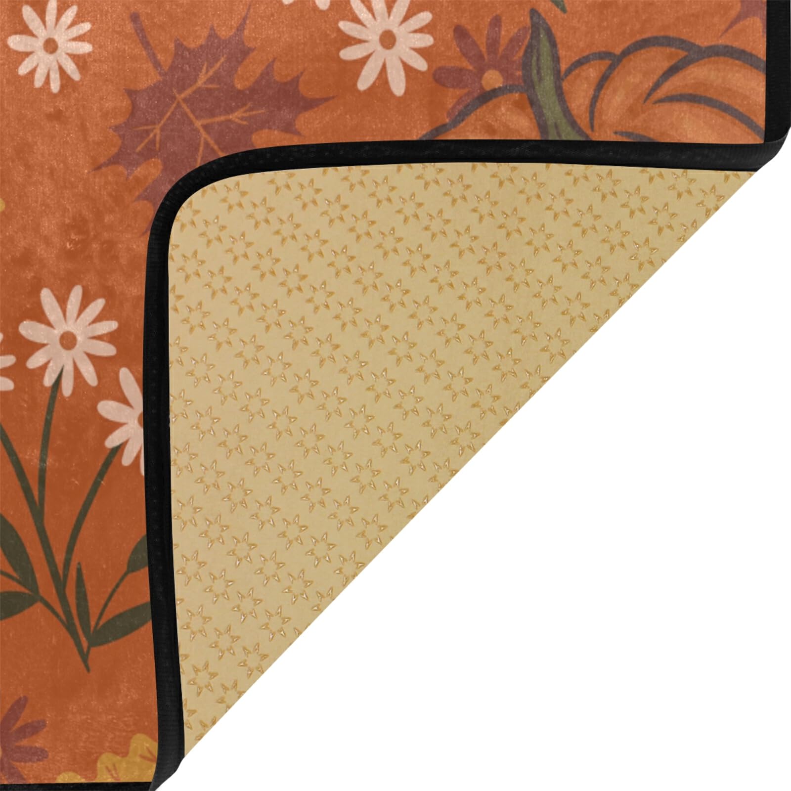 Non-Slip Washable Kitchen Rugs - Absorbent Fall Pumpkin Halloween Floor Mats for Sink Area - Cushioned Farmhouse Style Runner Rug 39x20 Inch - Perfect for Home, Kitchen, Bathroom & Holiday Decor