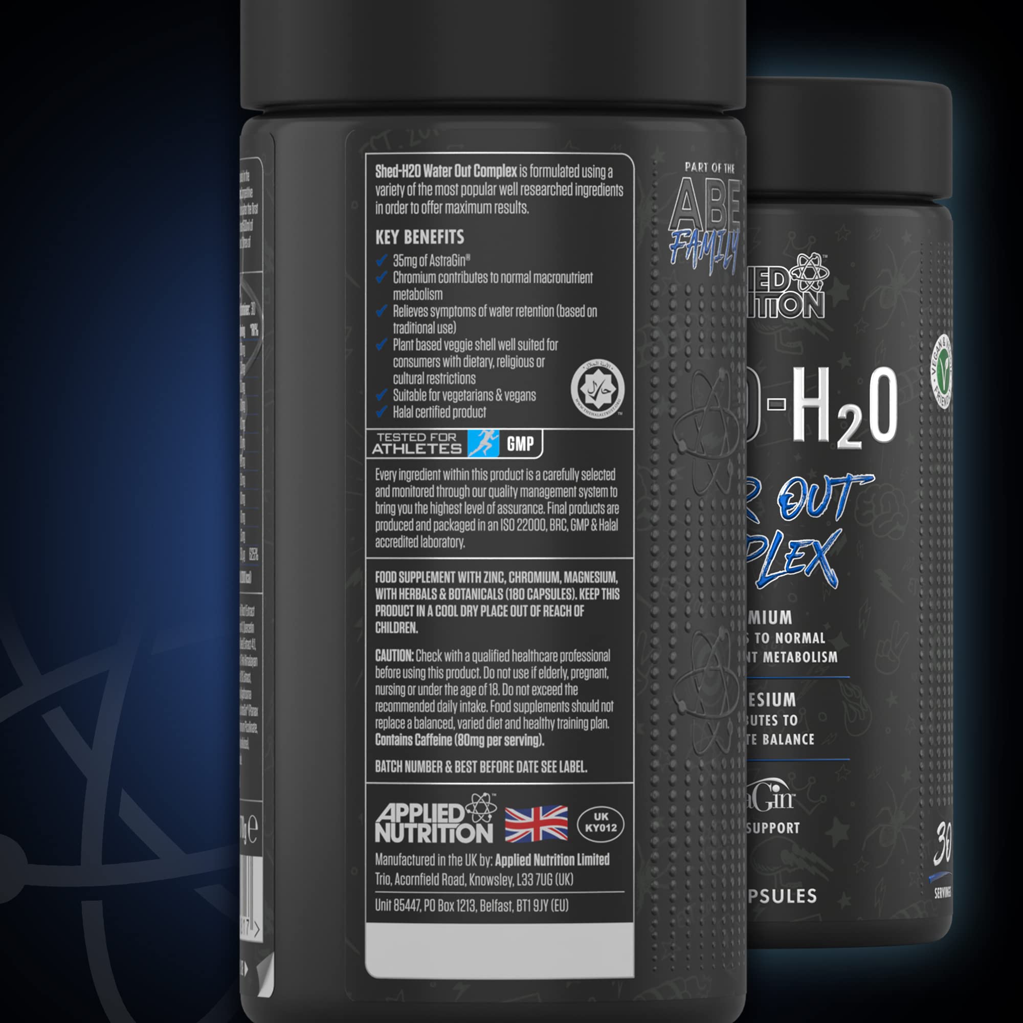 Applied Nutrition Shed H2O Water Out Complex - 180 Capsules for Water Retention Relief & Weight Management | Supports Detox & Bloating Reduction