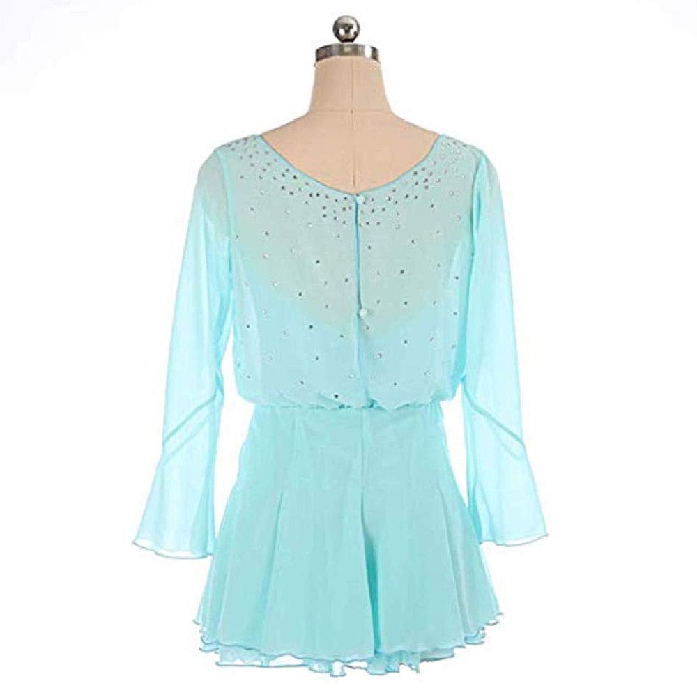 Professional Figure Skating Dress Long Sleeve for Girls - Competition & Performance Ice Skating Costume - Perfect for Ice Shows, Championships & Practice Sessions