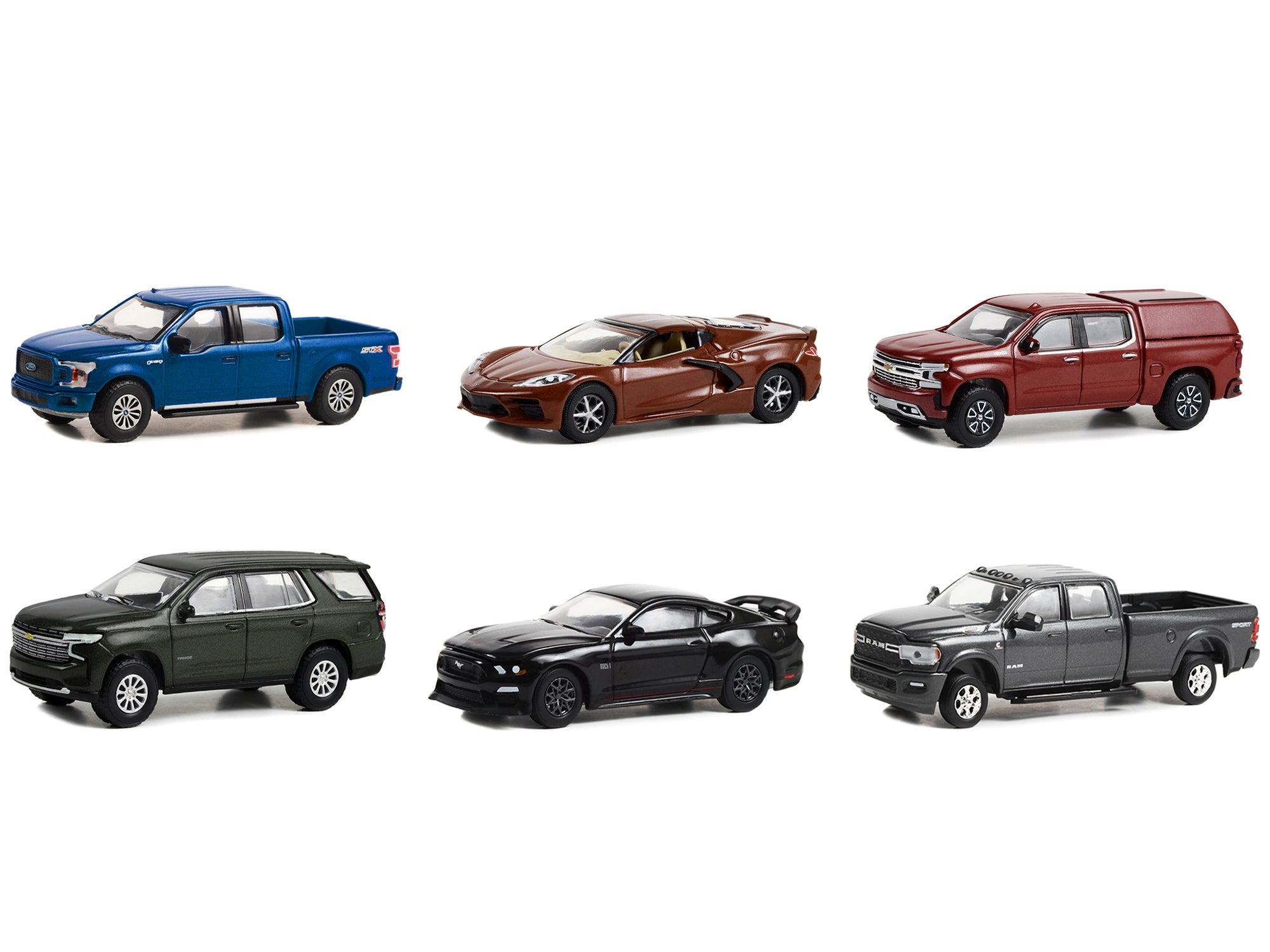 Greenlight 1/64 Scale Diecast Model Cars - Series 2 Collector's Set of 6 Vehicles (Police, Fire Truck & More) - Perfect for Display, Gifts & Racing Scenes