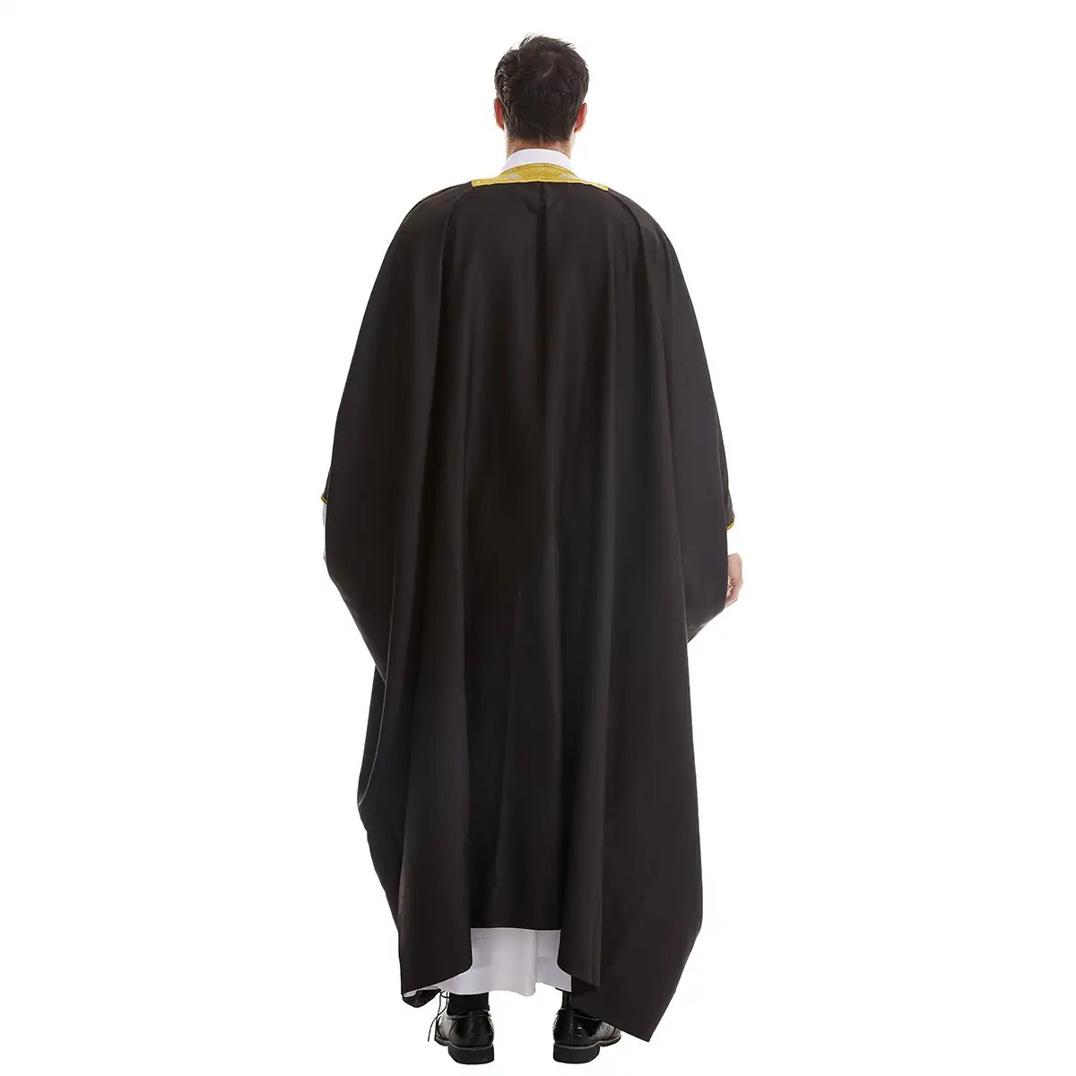 Urgarment Men's Bisht - Middle Eastern Arab Thobe Robe - Thick Premium Fabric - Black/Beige/White/Tan - Perfect for Weddings, Eid Celebrations & Special Occasions