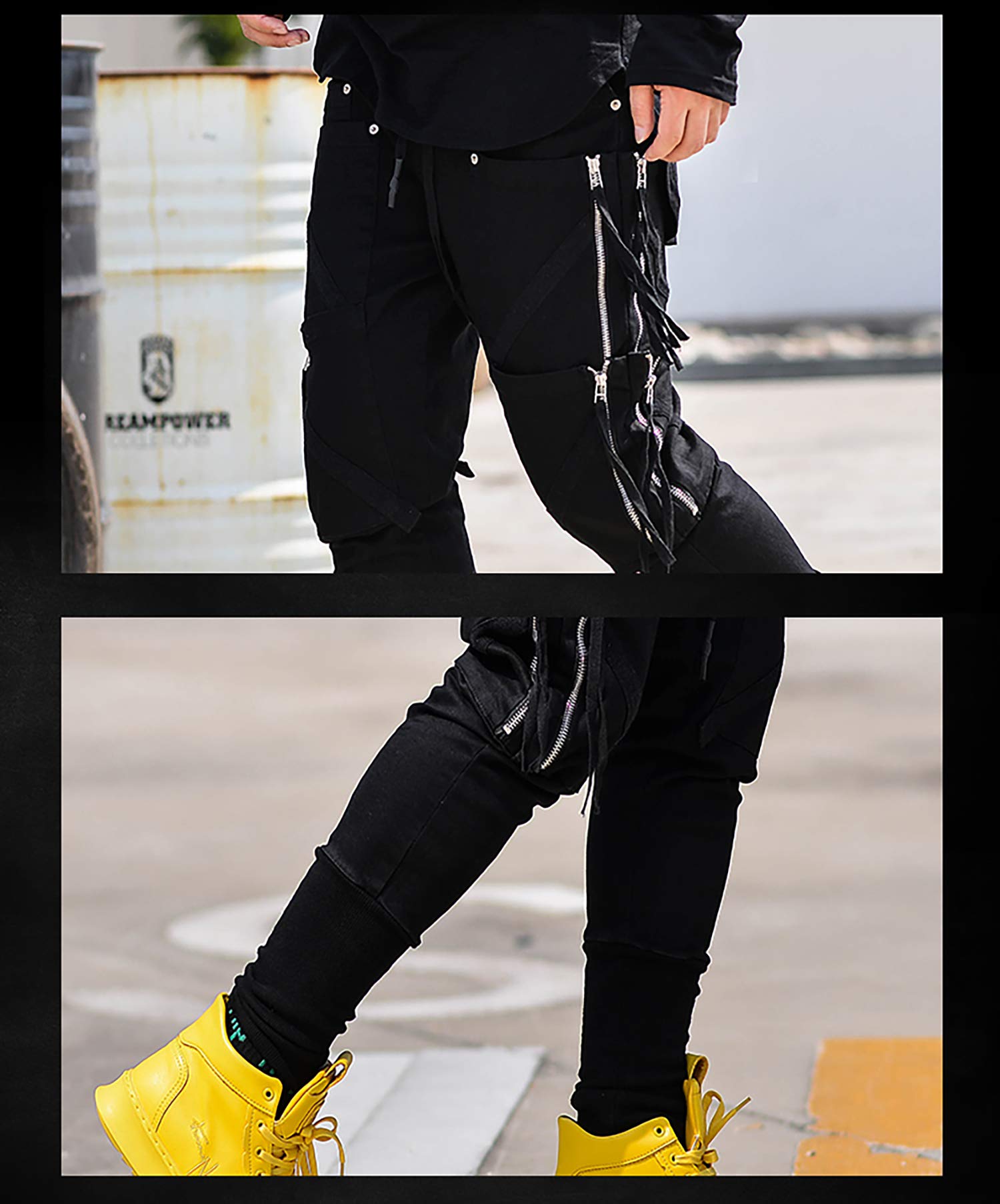 MOKEWEN Men's Jogger Pants with Pockets - Athletic Cargo Sweatpants for Running, Workout & Casual Wear | Comfortable Ankle-Length Trousers for Gym, Travel & Everyday Use