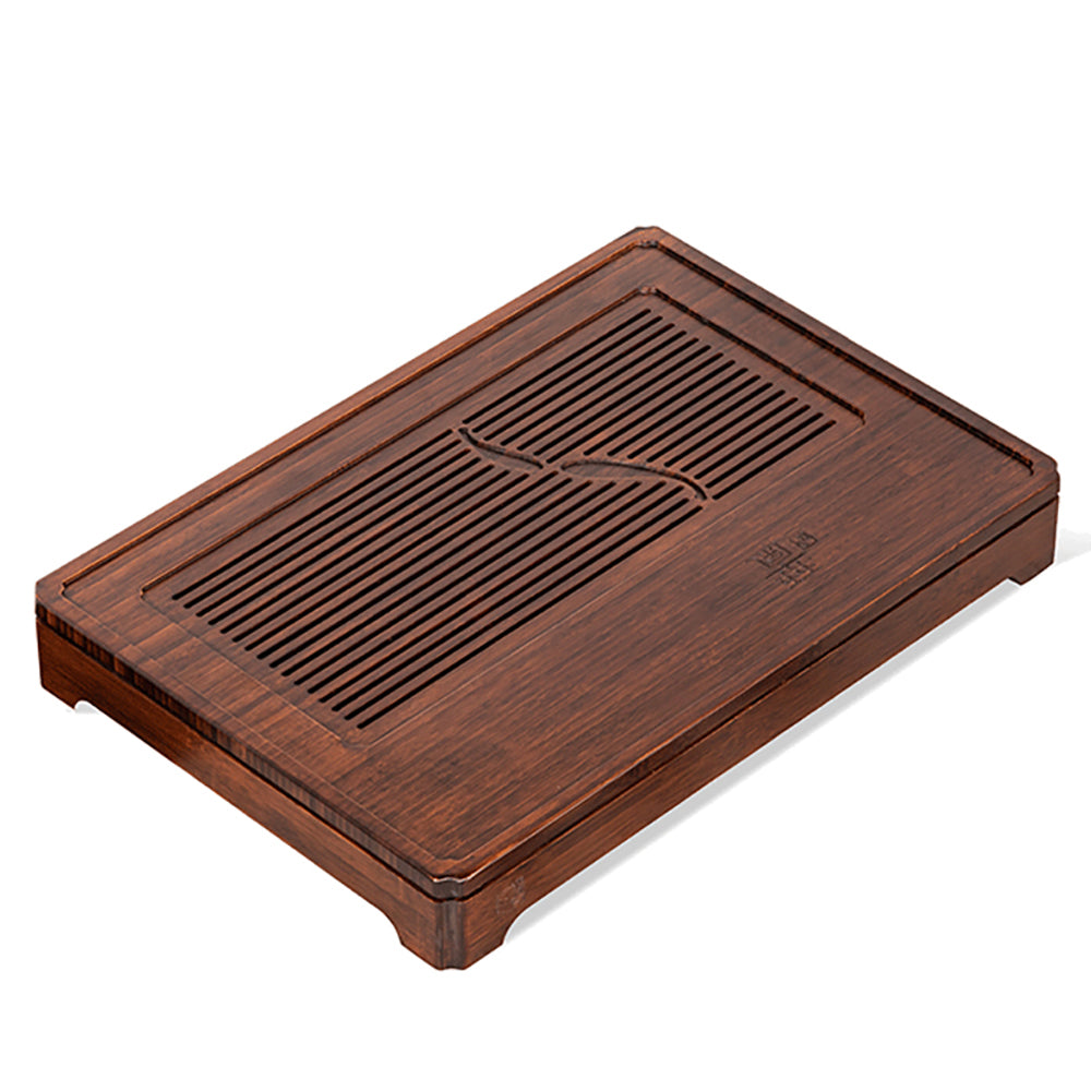 Premium Double Fish Bamboo Tea Tray - Handmade Chinese Gongfu Tea Set Accessory for Tea Ceremony & Home Decor | Perfect for Brewing, Serving & Displaying Tea