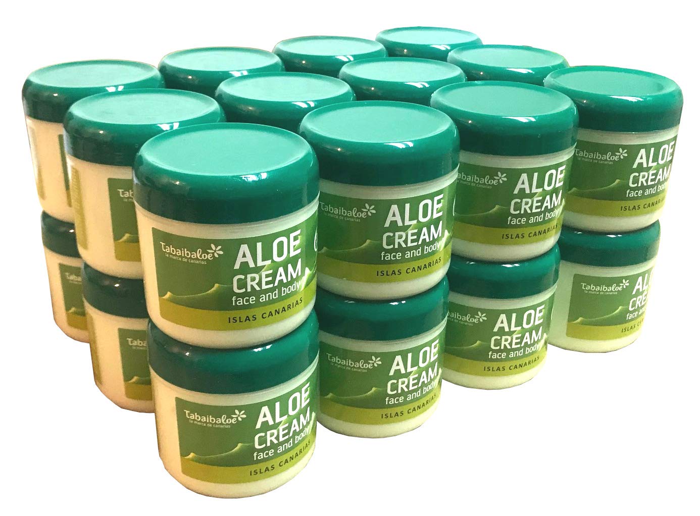 TABAIBA 100% Natural Aloe Vera Moisturizing Cream for Face & Body - 300ml x 24 Units | Hydrating, Soothing Skin Care from Canary Islands | Perfect for Dry Skin, Sunburn Relief & Daily Moisturizing