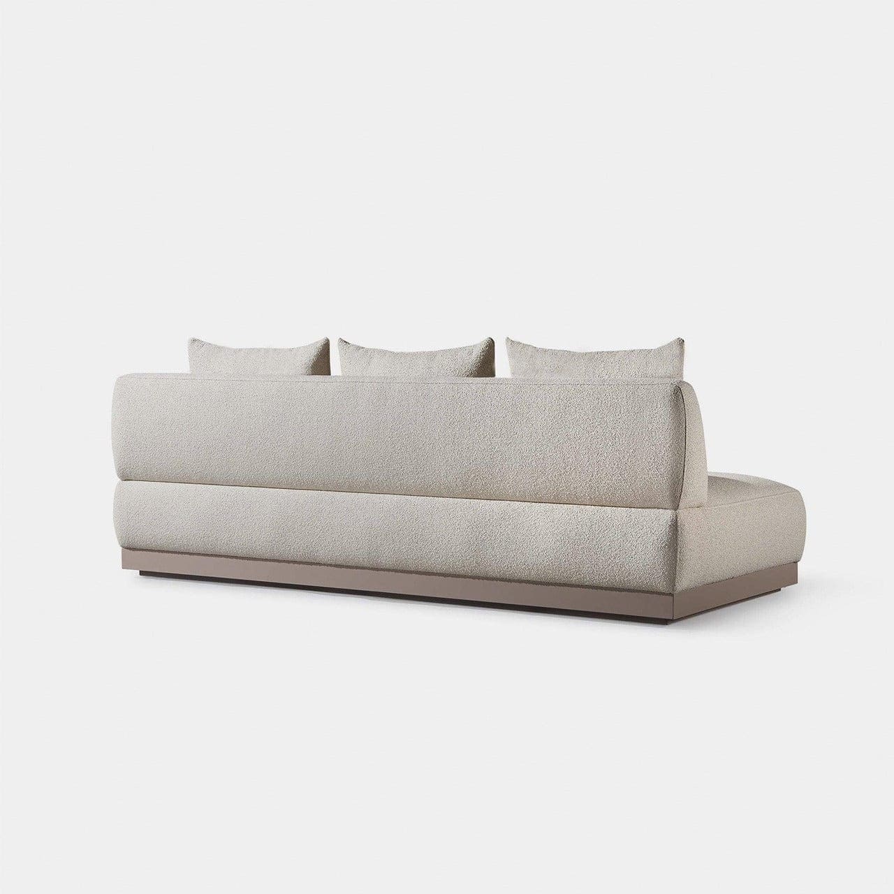 Amalfi Outdoor 3-Seat Armless Sectional Sofa Set - Waterproof Patio Furniture for Backyard, Poolside & Garden Relaxation