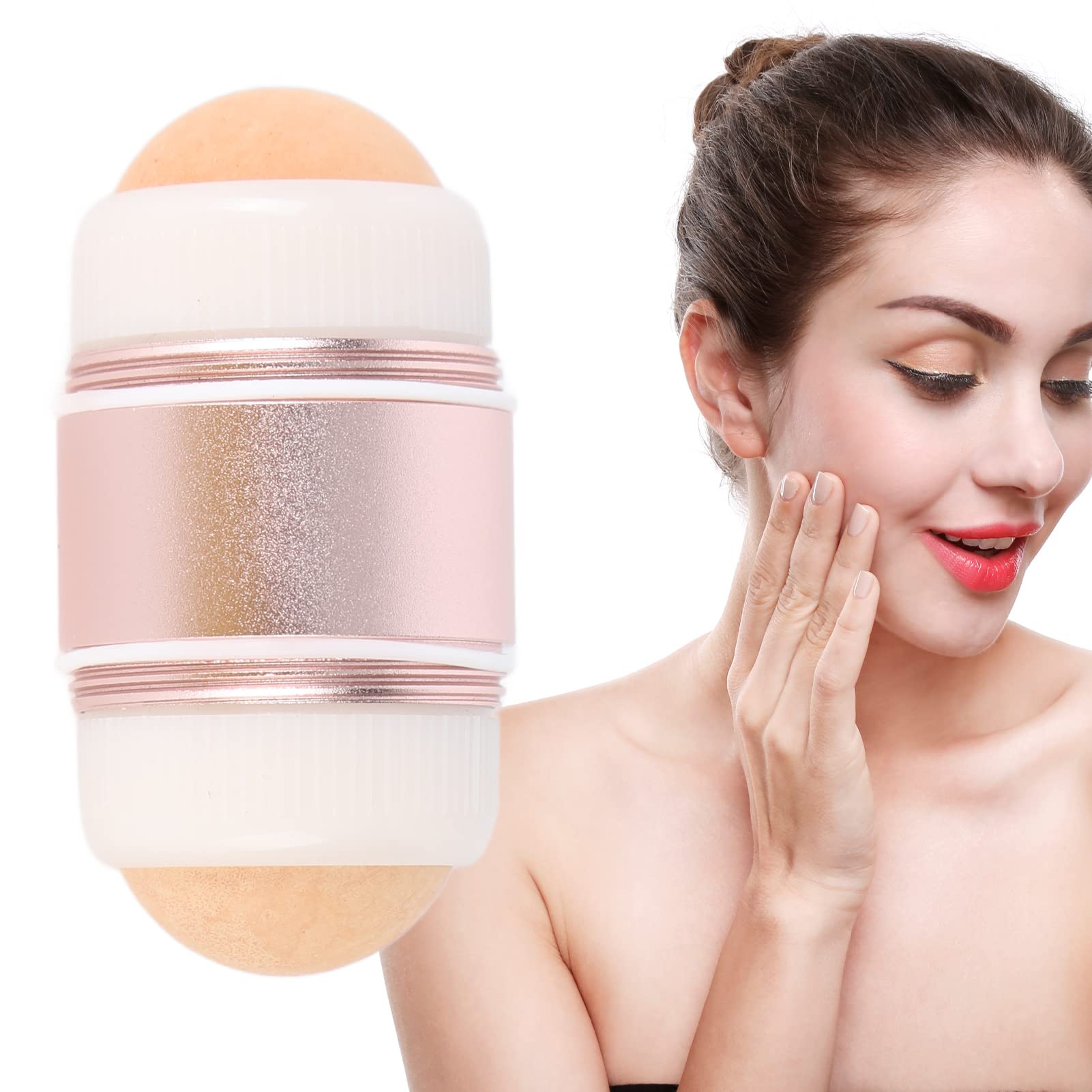 Volcanic Face Roller - 2 in 1 Reusable Facial Massager for Oil Control & Skin Care | Natural Stone Facial Tool for Home & Travel | Perfect for Relaxation, Anti-Aging & Skincare Routine