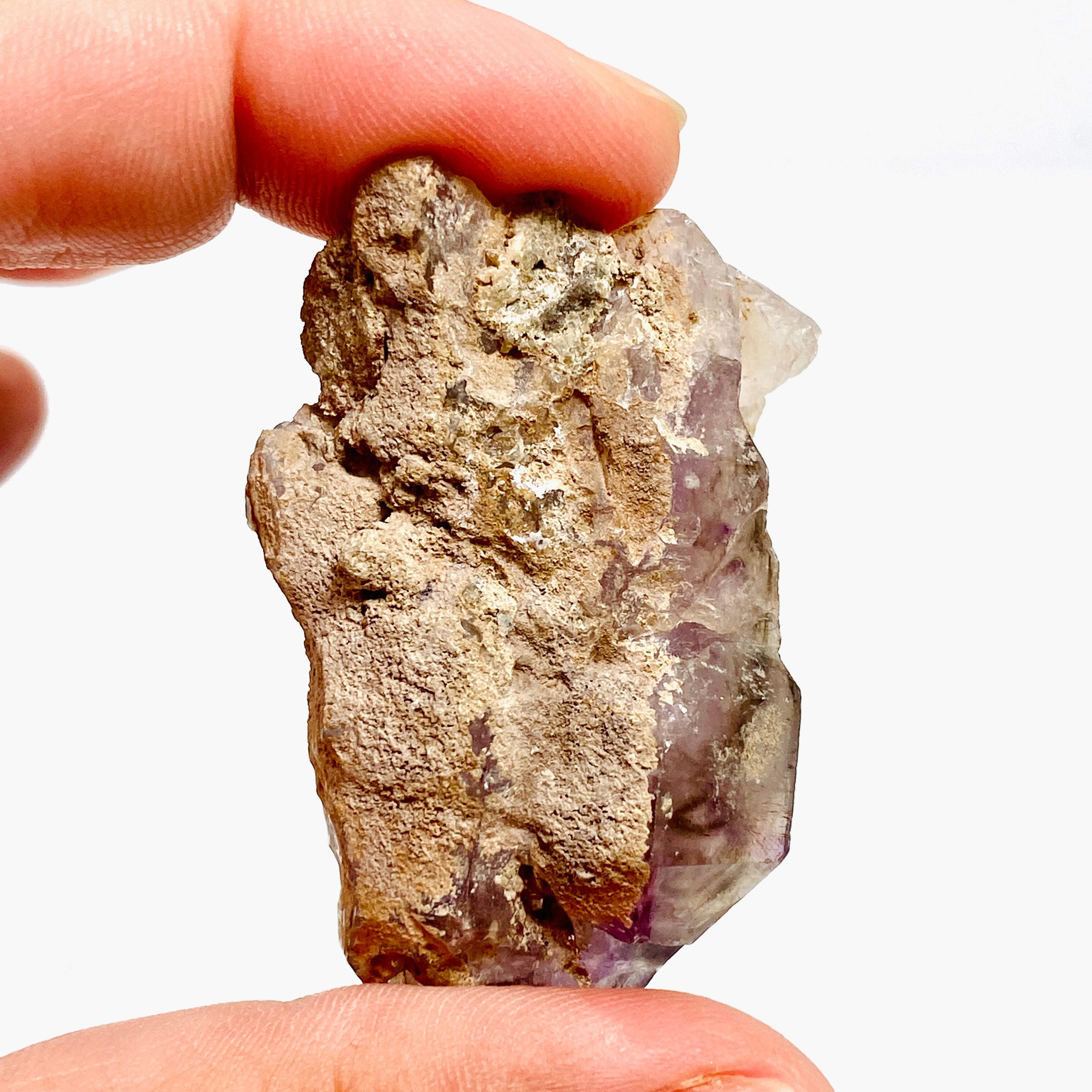 Natural Smokey Amethyst Elestial Crystal with Unique Inclusions - Similar to Super Seven & Brandberg (CR3732) - Perfect for Meditation, Energy Healing & Crystal Collection