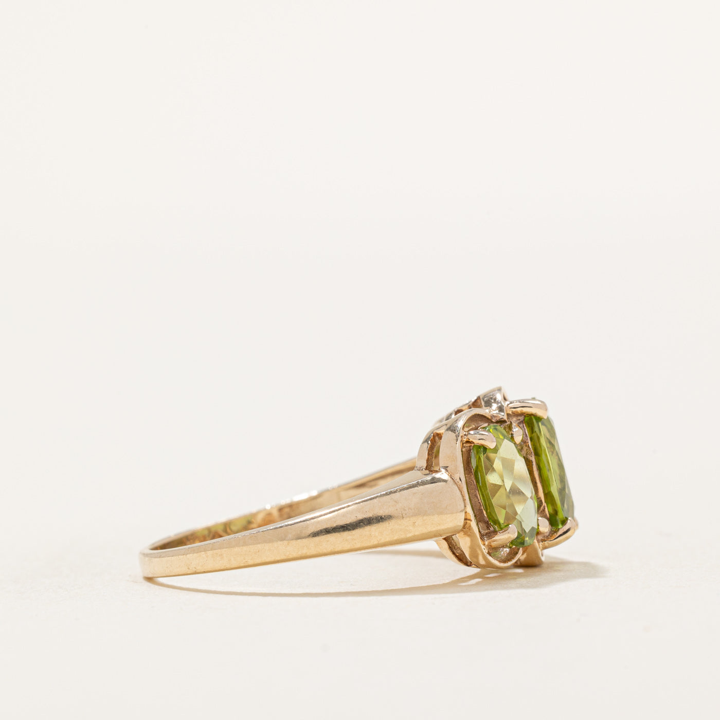 Three Stone Peridot Ring | 2.50 Carat Total Weight | Size 7.25 | Dainty Green Gemstone Jewelry for Women | Perfect for Engagement, Anniversary & Everyday Wear