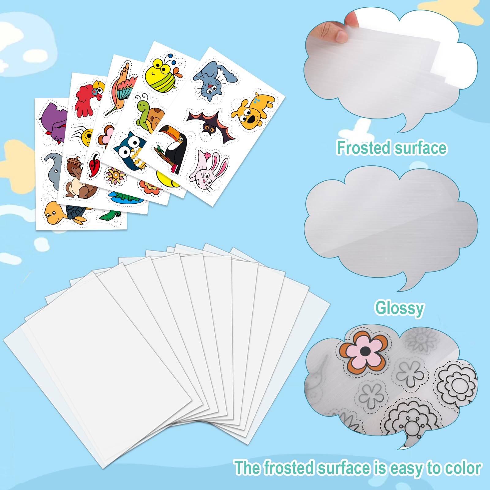 GOLDGE 218 Pcs Shrink Plastic Sheets Kit for DIY Keychains & Crafts - 15 Plastic Sheets, Keychain Accessories, Hole Punch & Pencils - Perfect for Kids Art Projects, Homemade Jewelry & School Activities