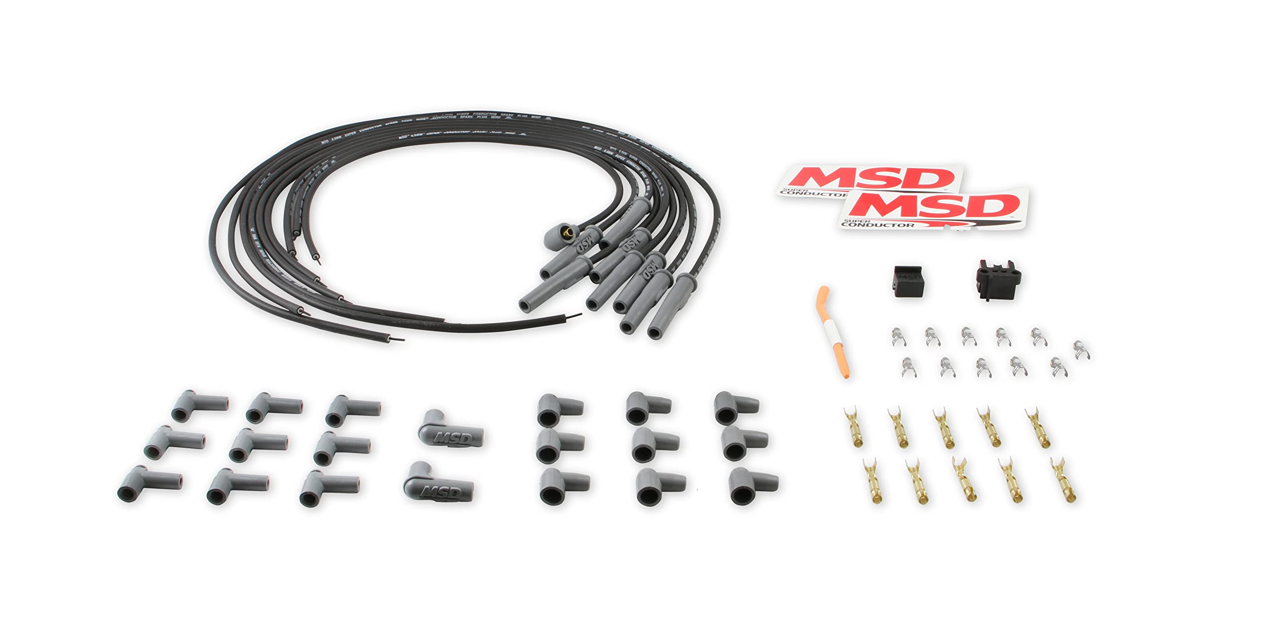 MSD 31193 Black 8.5mm Super Conductor Spark Plug Wire Set - High Performance Ignition Wires for Cars, Trucks & Motorcycles - Perfect for Racing, Off-Road & Daily Driving