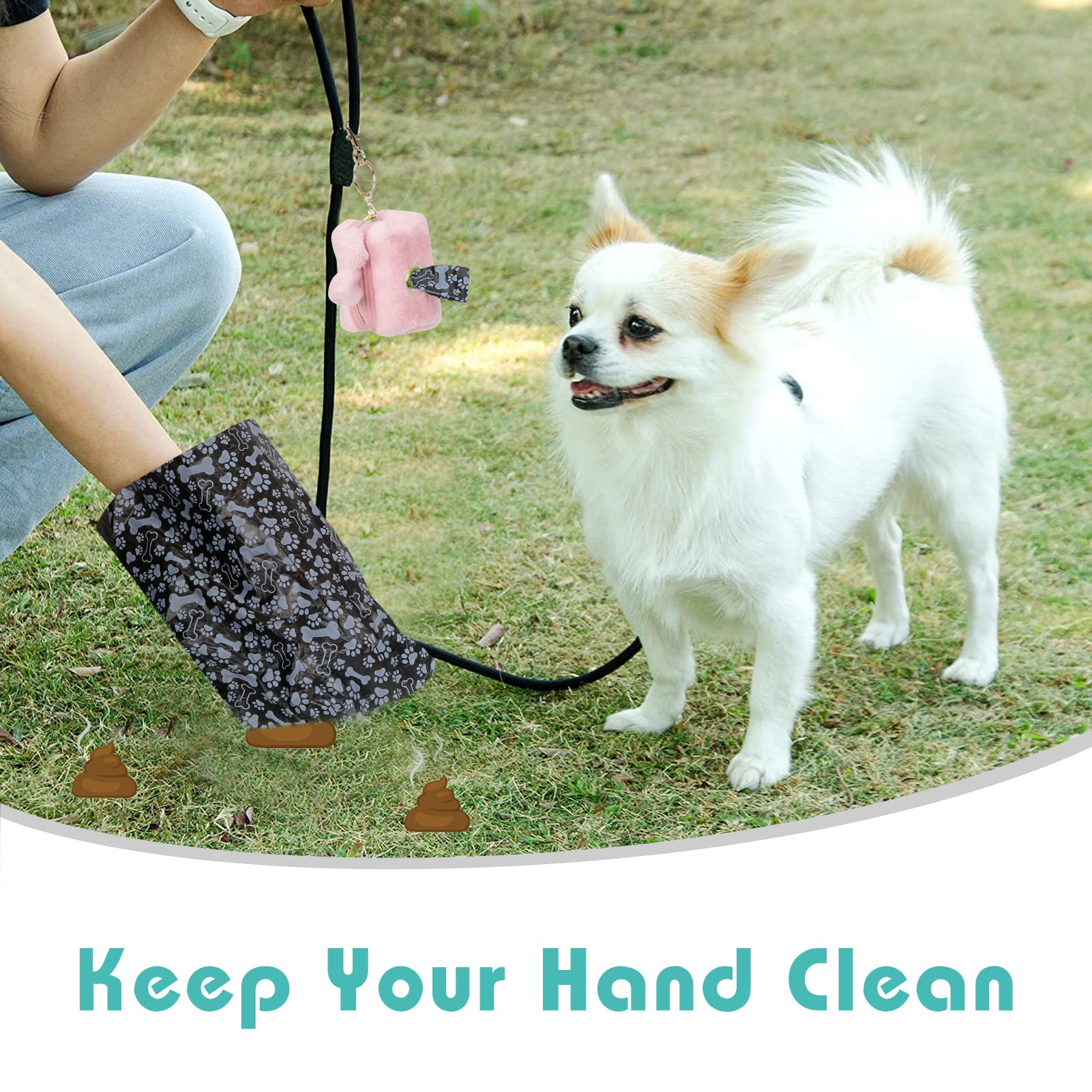 Eco-Friendly Extra Thick Leak-Proof Dog Waste Bags - 16 Rolls (240 Bags) with Cute Patterns | Biodegradable Poop Bags for Dogs | Perfect for Park Walks, Hiking & Daily Cleanup