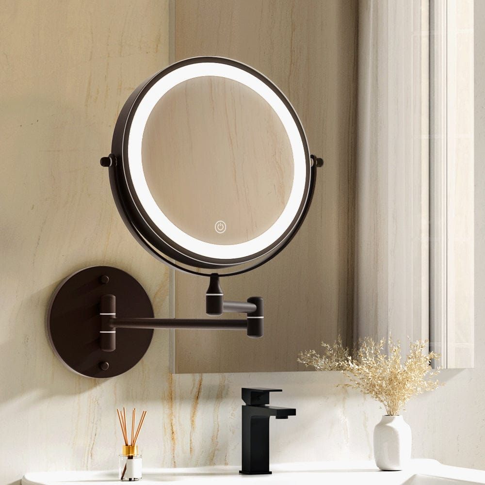 Embellir Extendable 10X Magnifying Makeup Mirror - Dual-Sided Vanity Mirror with Adjustable Stand for Bathroom, Bedroom & Dressing Room | Perfect for Makeup Application, Skincare & Grooming