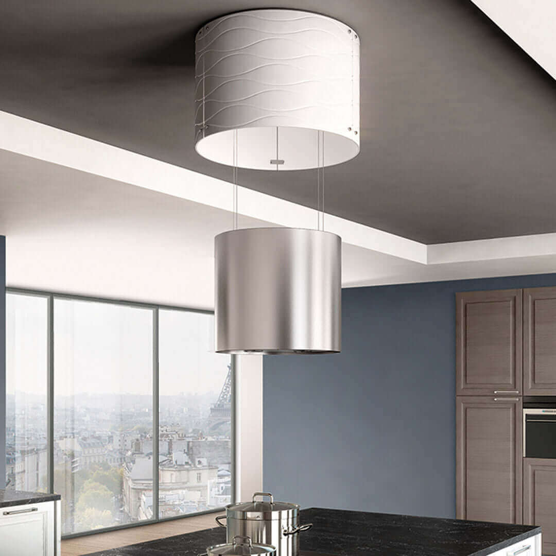 Stainless Steel Faber Zoom 16 Inch Island Mount Range Hood - Powerful Kitchen Ventilation for Cooking, Grilling & Baking