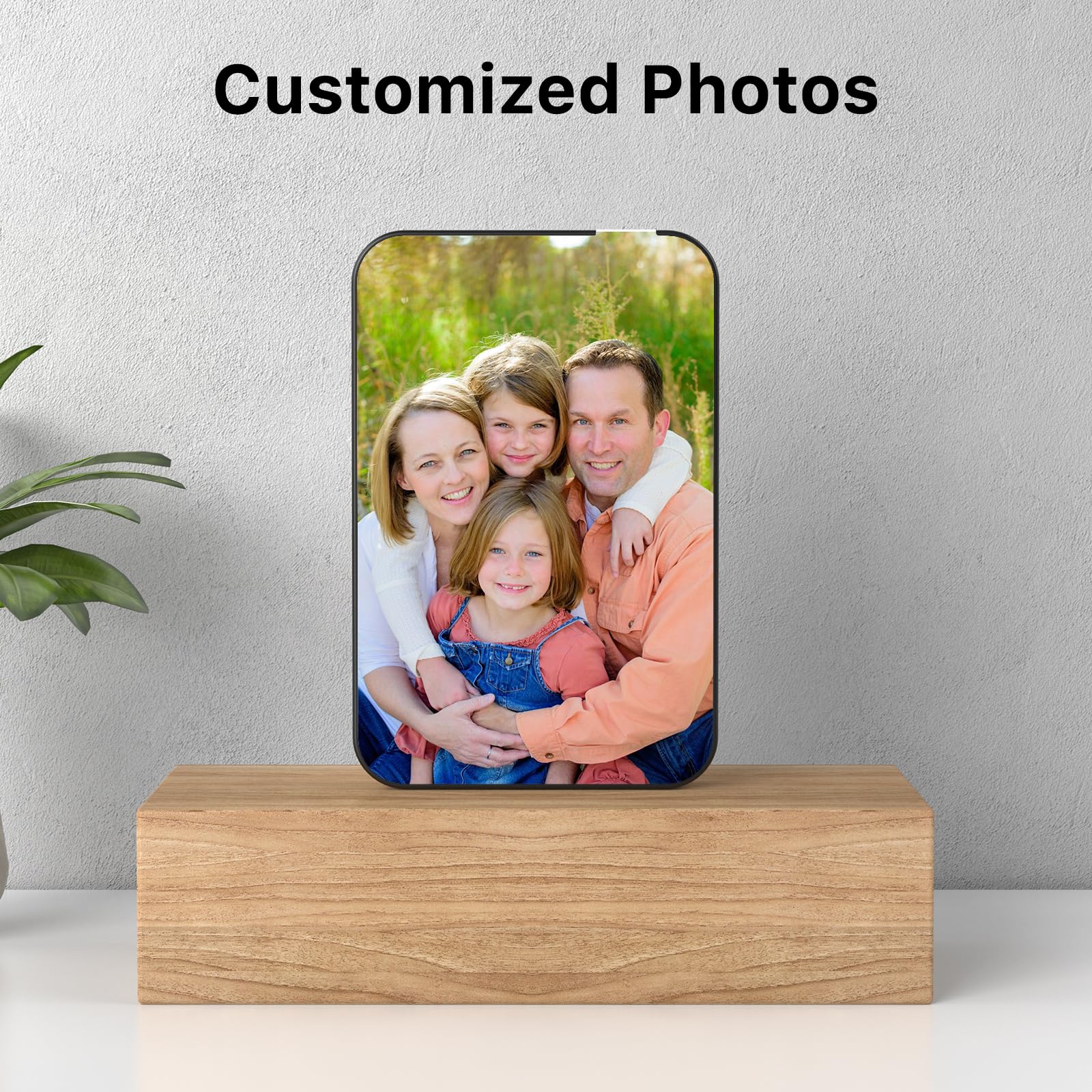 MYBAT Custom Photo Wireless Power Bank 10000mAh - Magnetic Portable Charger with MagSafe, Ultra Slim Design, 20W USB-C Fast Charging - Perfect for iPhone, Travel & Customized Gifts (Pink)