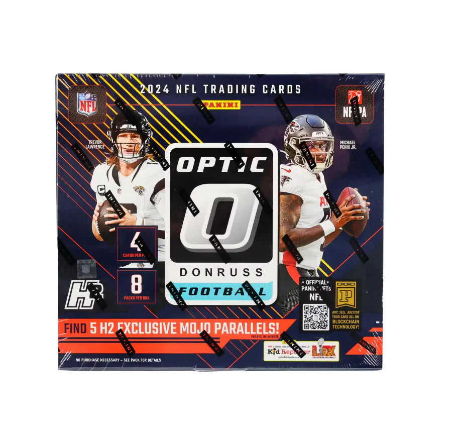 2024 Panini Donruss Optic Football H2 Box - Premium Trading Cards for Collectors & Fantasy Sports Fans - Perfect for Gifts, Investments & Game Day Excitement
