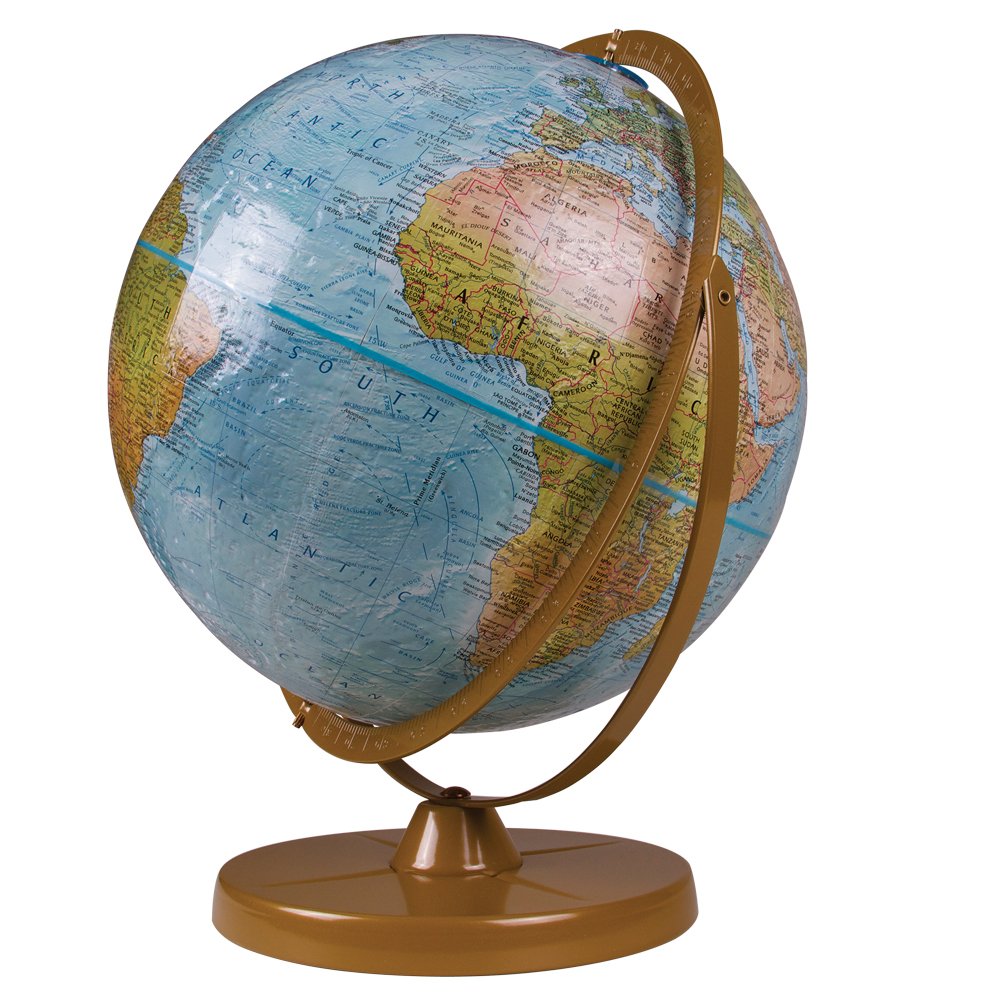 Replogle World Ocean Series Landforms Desk Globe (13031) - Educational Geography Globe for Kids & Students, Perfect for Home, Office, or Classroom Decoration & Learning