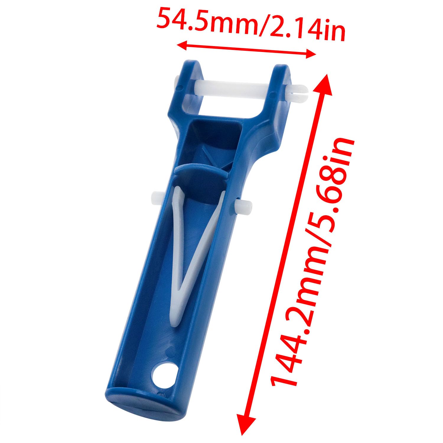 2PCS Universal Blue Pool Vacuum Brush Handles with 6PCS V-Shaped Clips - Replacement Parts for In-Ground & Above Ground Pools - Perfect for Cleaning Pool Walls, Floors & Corners