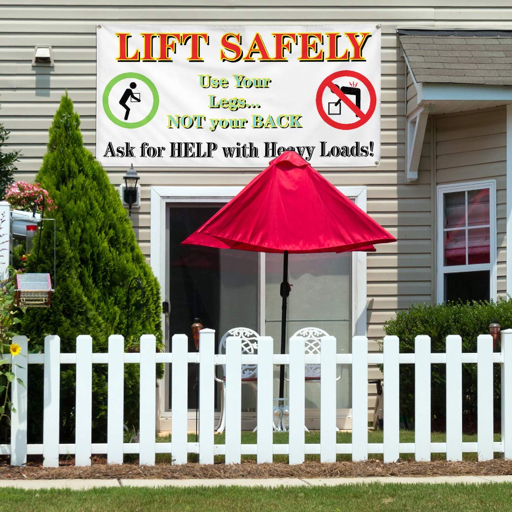 48x96 Inches Heavy Duty Vinyl Banner with 8 Grommets - Weatherproof, Durable for Outdoor Business Signs, Safety Warnings, Yard Displays & Craft Projects - Perfect for Construction Sites, Retail Promotions & Events