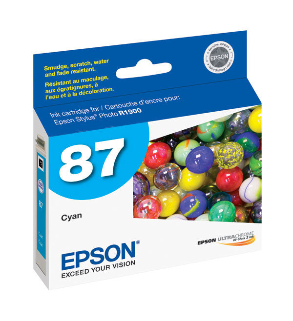 Epson T087220 R1900 Cyan Ink Cartridge (87) - High-Quality Replacement for Photo Printing, Arts & Crafts, Office Use