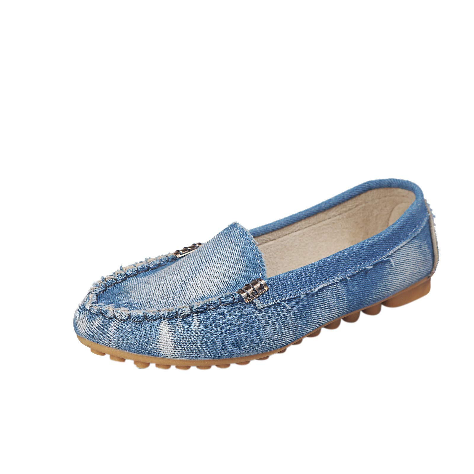 Women's Round Toe Flat Sandals with Metal Buckle - Comfortable Summer Shoes for Casual Outings & Beach Wear