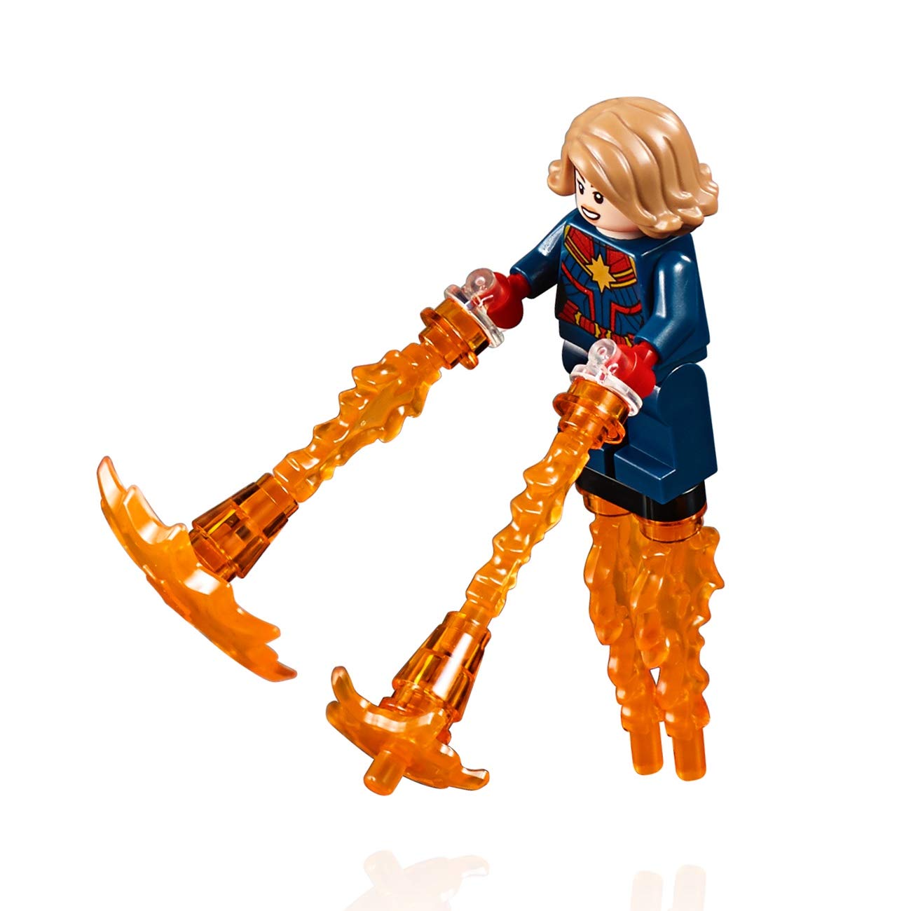 Avengers Lego Marvel Superheroes Endgame Captain Marvel with Power Blast Effects 76131 Mini Fig Minifigure - Perfect for Superhero Play, Collectors & Marvel Fans