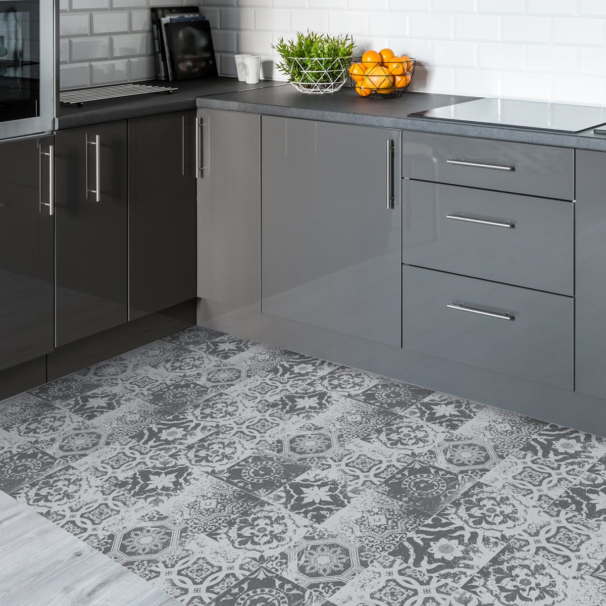 Non-Slip Bathroom Floor Tile Stickers - Waterproof Adhesive Floor Tiles with Laminate Protection (60x100cm) - Perfect for Bathroom, Kitchen, Laundry Room & High-Traffic Areas