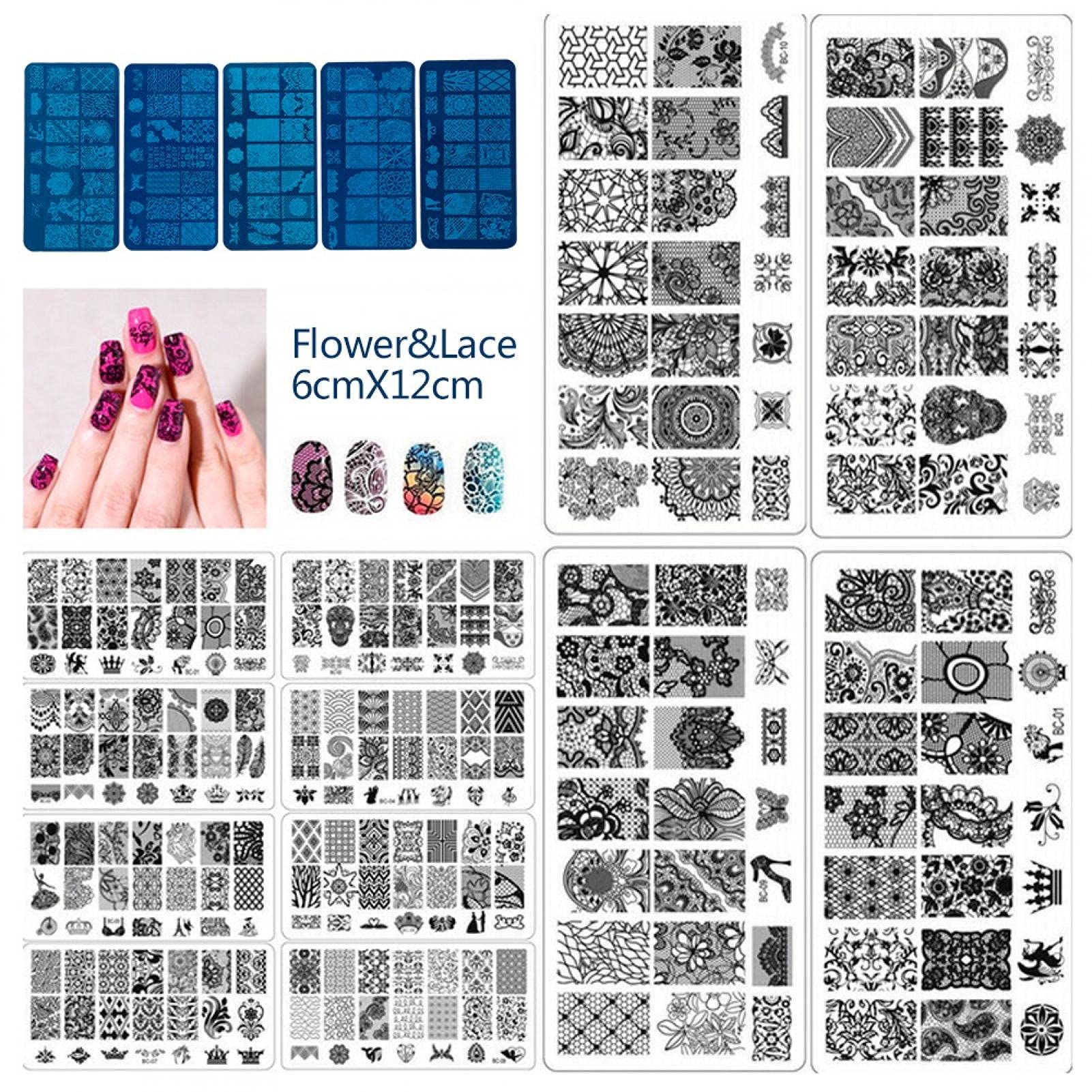Non-Toxic DIY Nail Polish Plates - Eco-Friendly Nail Art Templates for Long Lasting Manicures | Safe & Economical Nail Design Kit for Home Salon & Professional Use