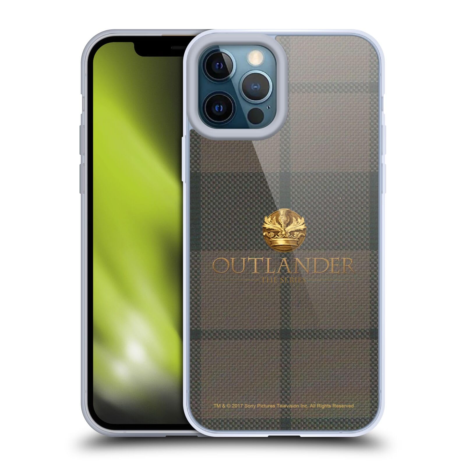 Officially Licensed Outlander Cocknammon Tartans Soft Gel Phone Case for Apple iPhone 12 Pro Max - Perfect for Fans, Travel & Everyday Protection