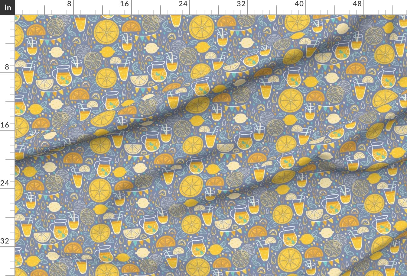 Summer Lemonade Lemons Citrus Printed Minky Fabric by The Yard - Soft Plush Material for Sewing Baby Blankets, Quilt Backing & DIY Plush Toys - Perfect for Nursery Decor, Summer Crafts & Gift Making