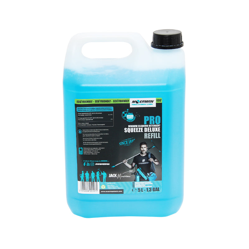 Moerman Pro Squeeze Deluxe Detergent Refill - 5 Liter for Window Cleaning, Car Wash & Floor Care | High-Performance Cleaning Solution for Home & Commercial Use