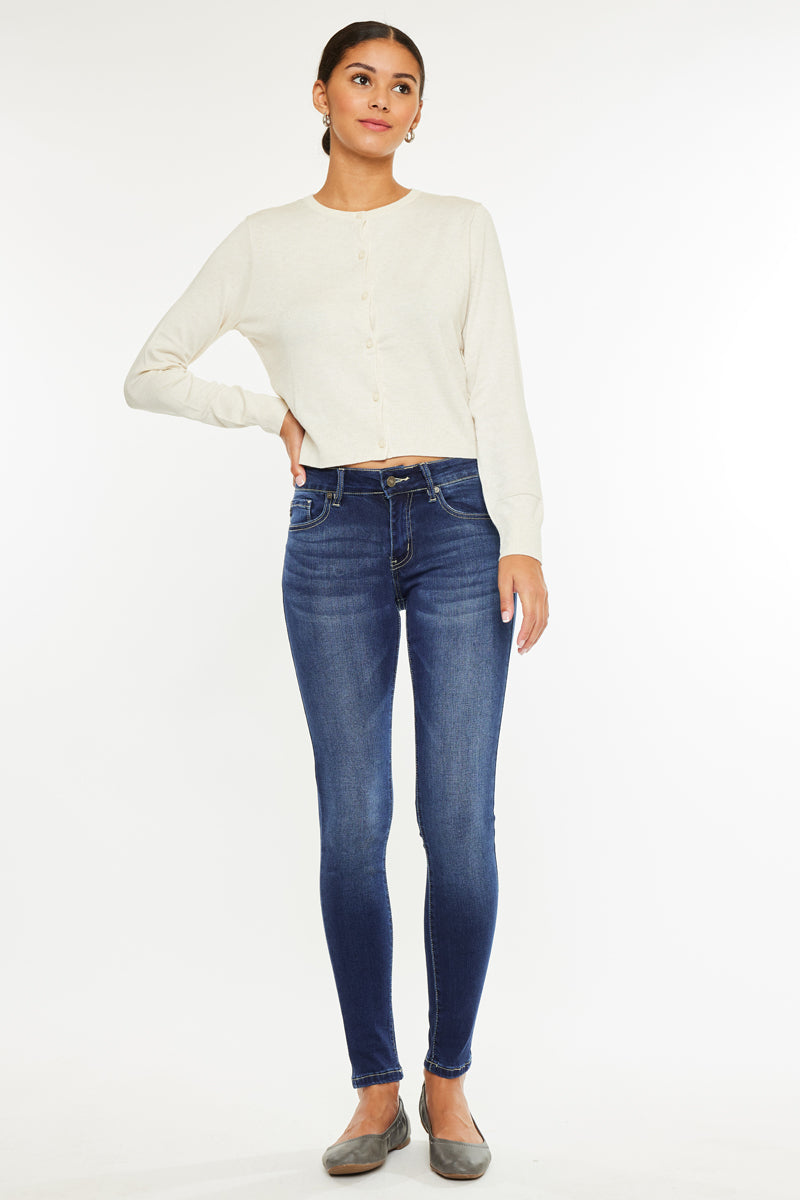 Francesca Women's Mid Rise Super Skinny Jeans - Stretch Denim Pants for Everyday Wear, Work & Casual Outfits