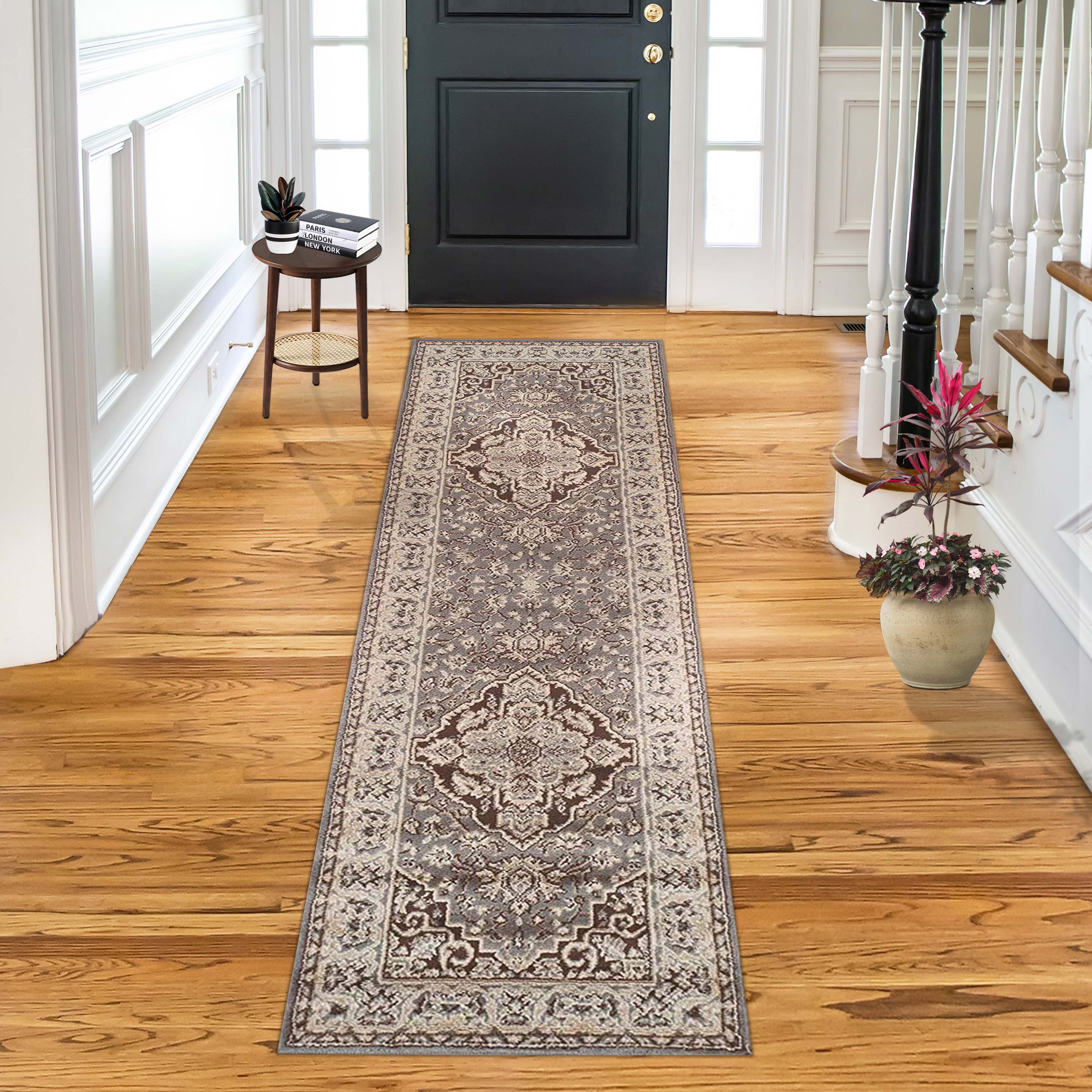 Glendale Traditional Floral Medallion Indoor Area Rug - Non-Slip Living Room Carpet, Bedroom Runner, Hallway Decor | Soft & Durable Home Floor Mat for Cozy Interior Design