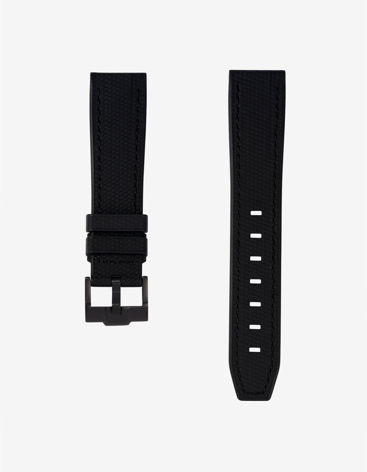 20mm Black Straight End Vertech FKM Strap - Durable Rubber Watch Band Replacement for Men & Women - Perfect for Sports, Outdoor Activities and Everyday Wear