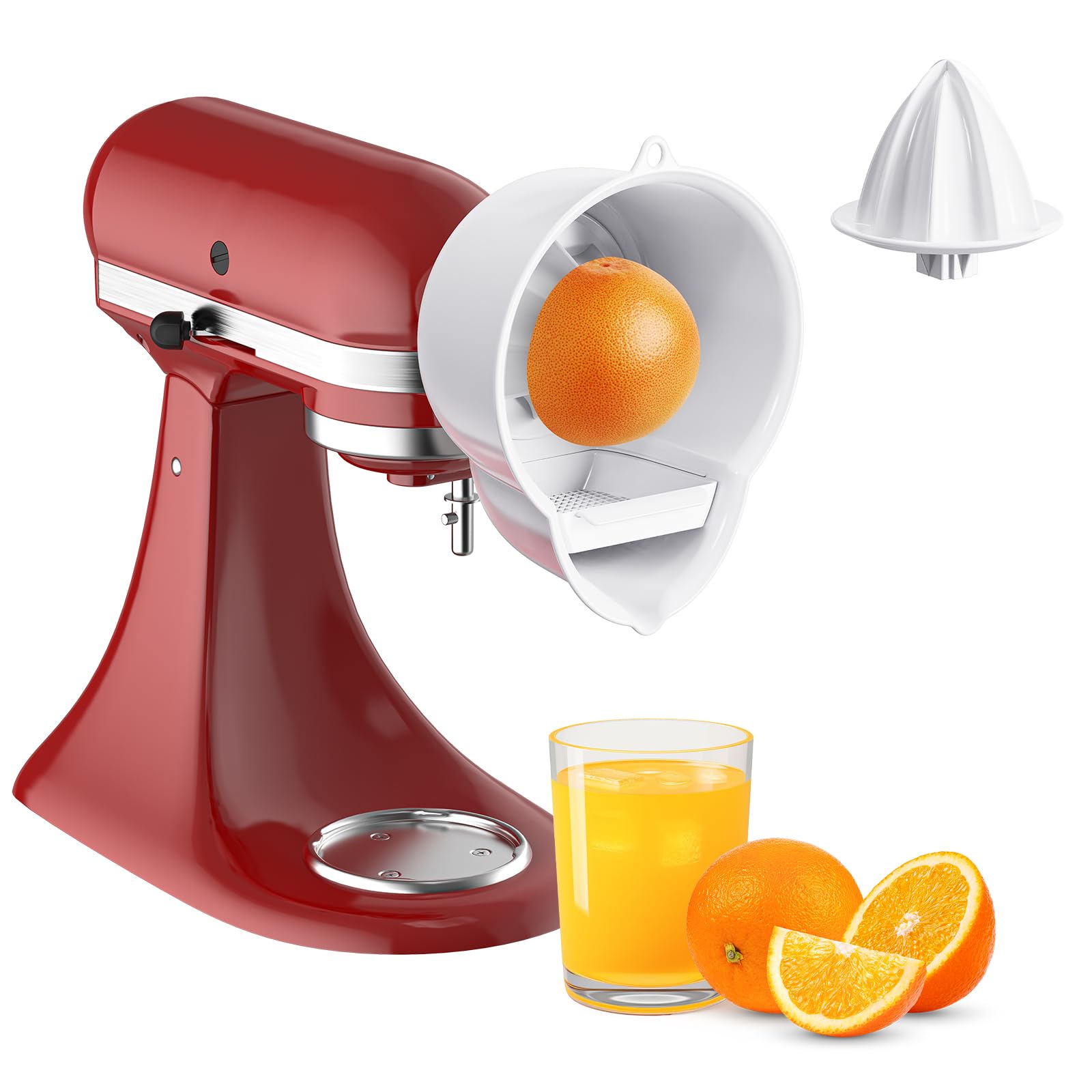 KitchenAid Stand Mixer Juicer Attachment - 2 Size Reamer Citrus Press for Oranges, Lemons & Grapefruits - Fresh Juice Maker Accessory for Healthy Drinks, Cocktails & Breakfast Smoothies