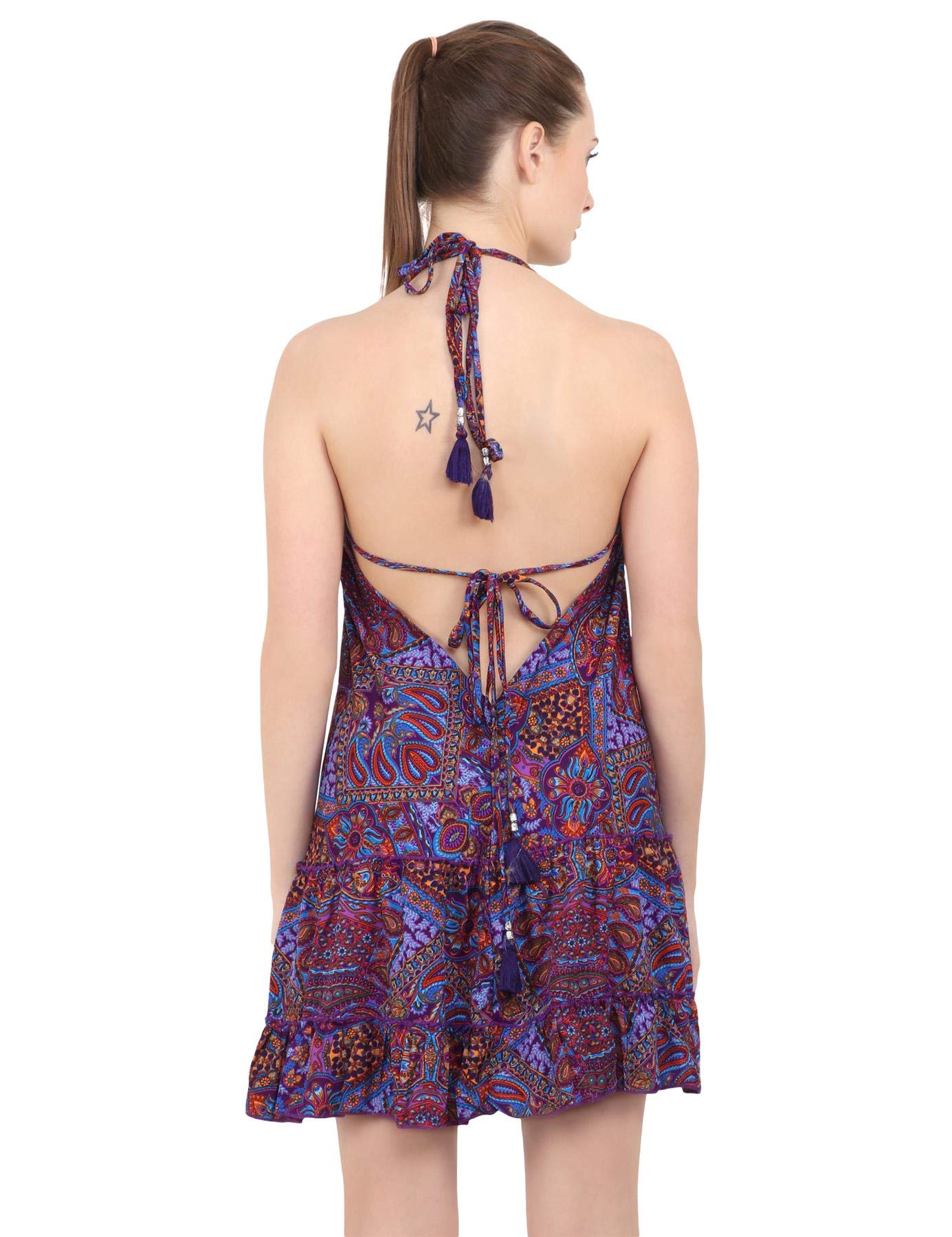 Miss Lavish London Women's Short Summer Dresses - Flirty Floral Sundress for Beach, Vacation & Date Night | Lightweight & Breathable