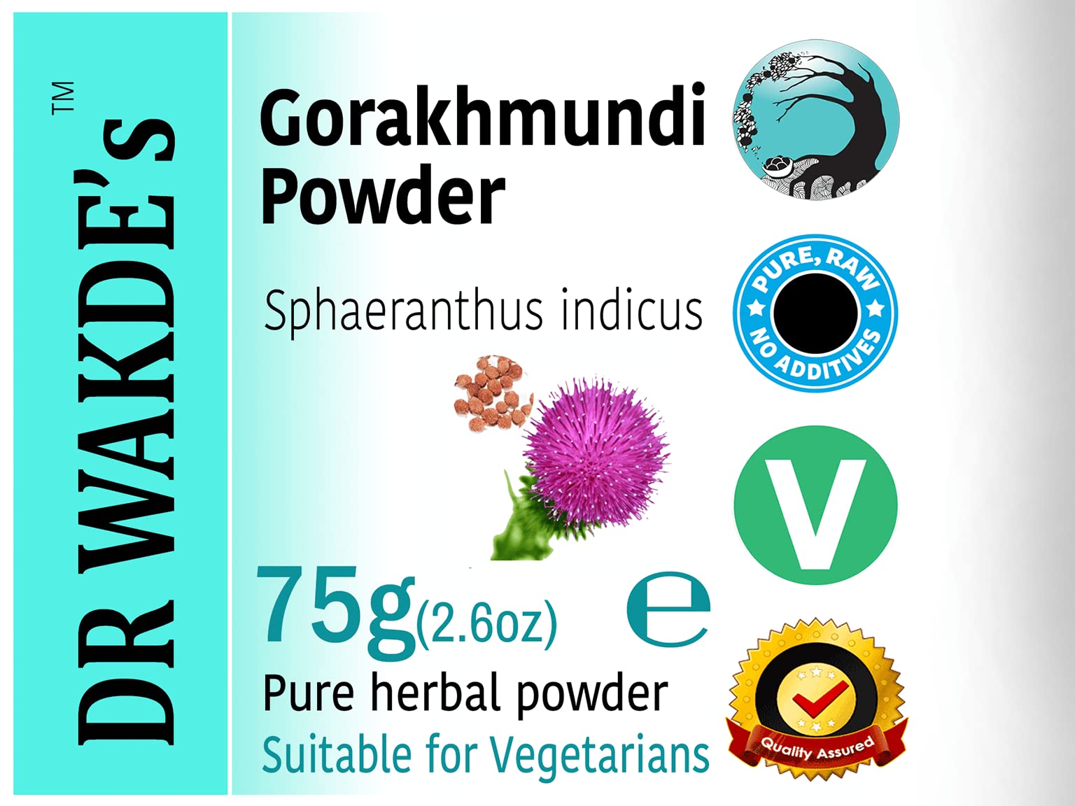DR WAKDE'S Premium Gorakhmundi Powder (Sphaeranthus indicus) - 100% Pure, Raw & Dried Ayurvedic Herb - 100g (3.5oz) | Vegan, Gluten-Free, No Additives | Fine Powder for Tea, Smoothies & Natural Remedies | Supports Wellness & Digestive Health