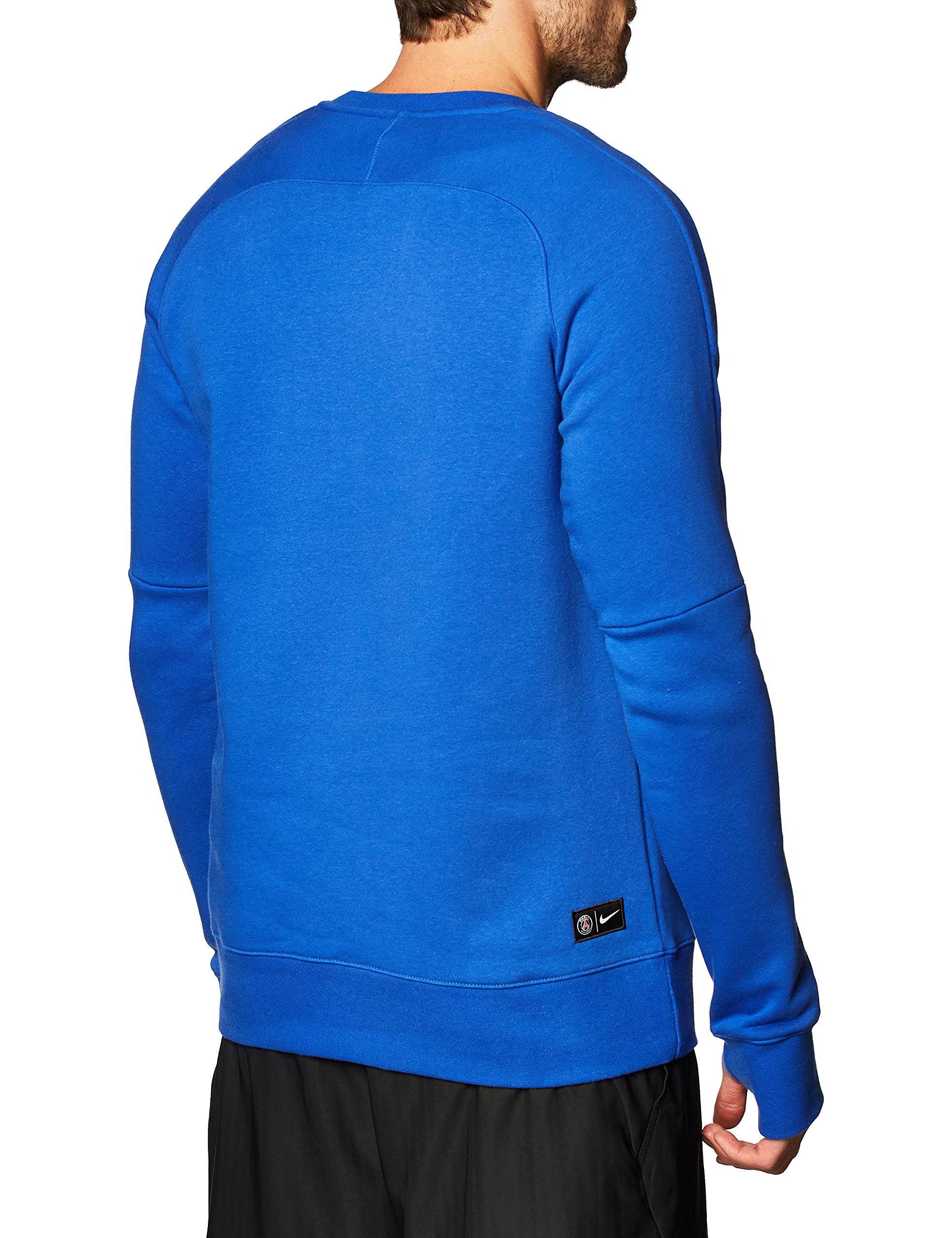 Nike PSG 2020-2021 Fleece Long Sleeve Crewneck Sweatshirt - Blue | Comfortable Soccer Training Top for Men, Perfect for Casual Wear & Football Fans