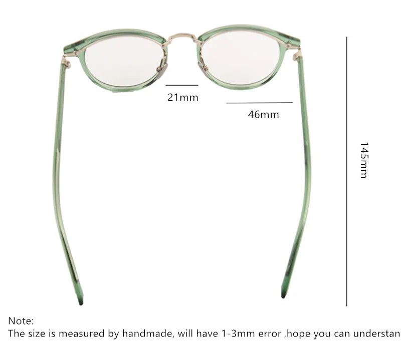 Aimee Unisex Full Rim Square Oval Acetate Titanium Eyeglasses 7885 - Lightweight & Durable Eyewear for Men & Women - Perfect for Work, Reading & Everyday Use