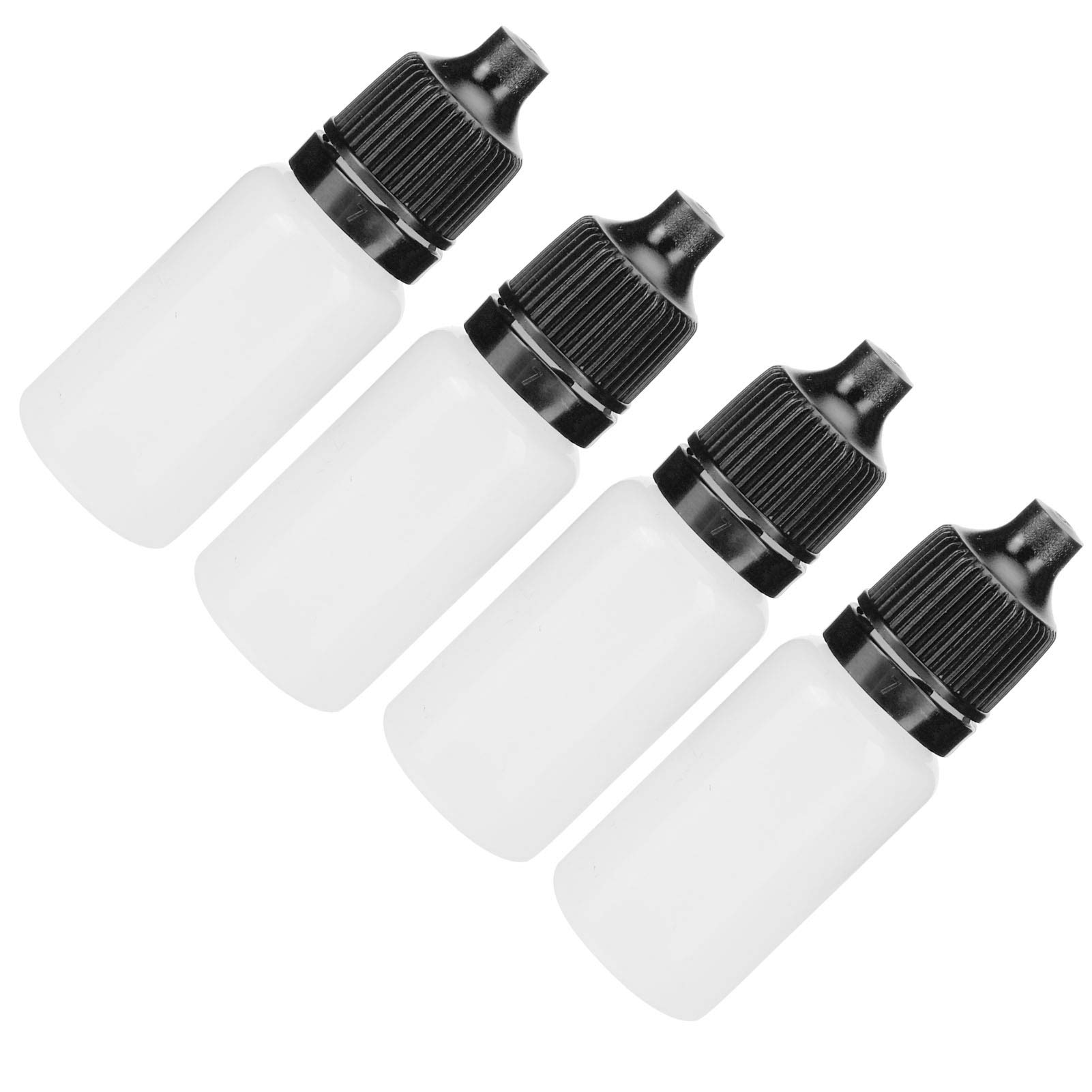 50Pcs 5ml Empty Plastic Dropper Bottles - Translucent Squeezable Eye Liquid Droppers with Black Lids - Refillable Essential Oil Containers for DIY, Travel & Beauty Use