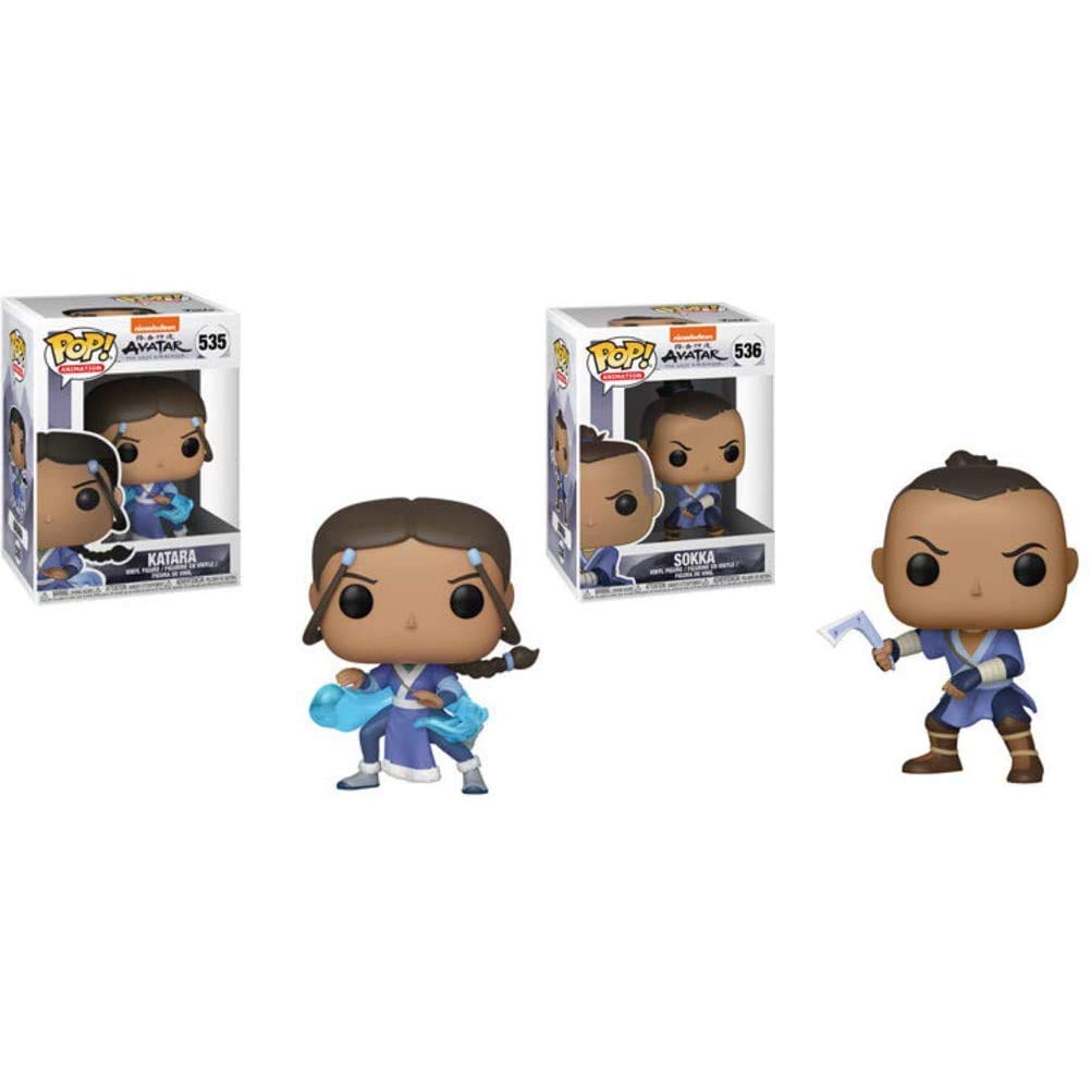 Funko Pop! Avatar The Last Airbender Katara & Sokka Collectible Vinyl Figures - Multicolor Action Toys for Fans, Gift for Anime Lovers, Perfect for Display & Collection