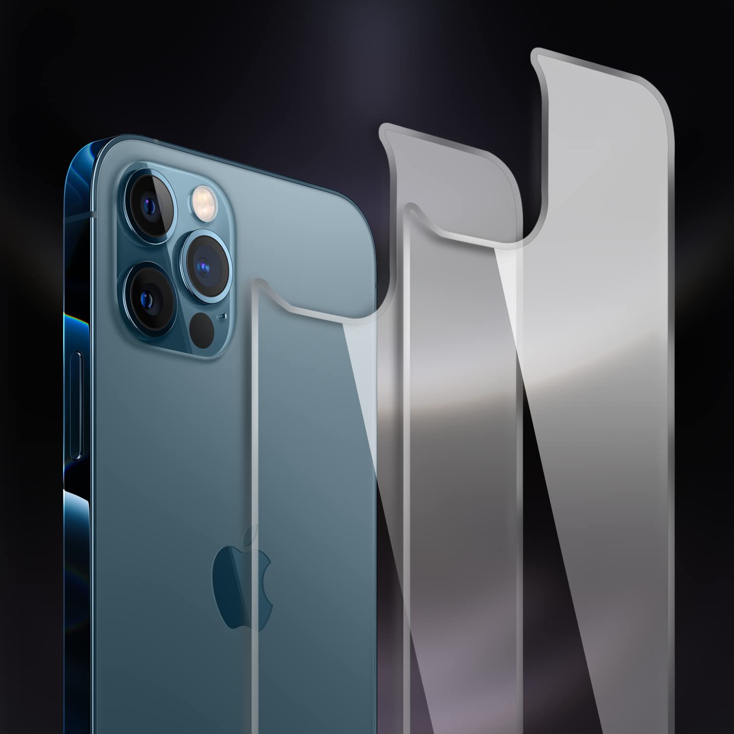 Premium Tempered Glass Back Screen Protector for iPhone 12 Pro (6.1 Inch) - 2 Pack, HD Clarity, Anti-Fingerprint & Scratch Resistant, Haptic Touch Compatible - Perfect for Daily Protection & Wireless Charging
