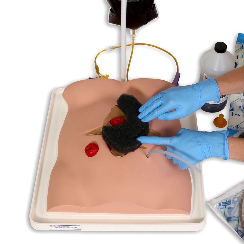 Freddie Fistula™ Hemodialysis Skills Trainer Kit with Carrying Case - Perfect for Nursing Students & Dialysis Training Practice