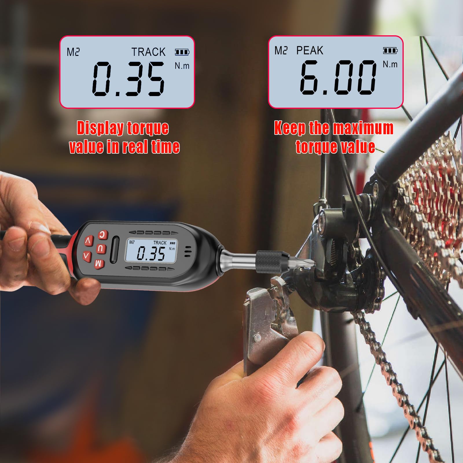 Leolee Digital Torque Screwdriver 2.66-53.1 in-lb/0.3-6 Nm, 1/4