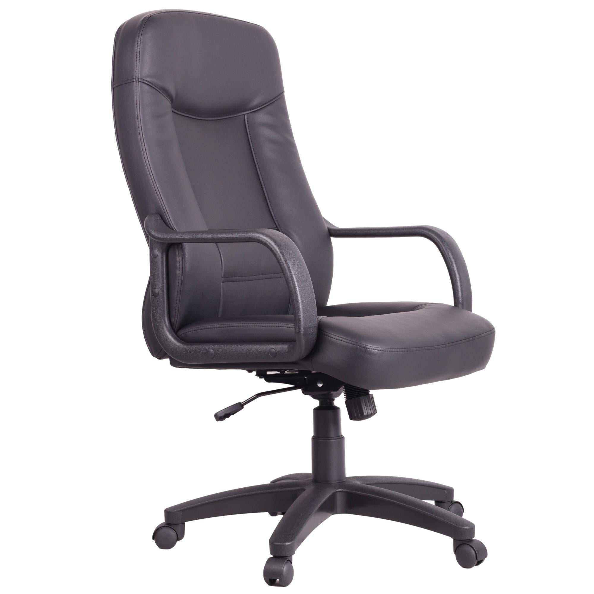 DK01 Ergonomic Office Chair - Adjustable Height Computer Desk Chair with Lumbar Support, Swivel & Rolling Wheels - Black - Perfect for Home Office, Gaming, and Workspace Comfort