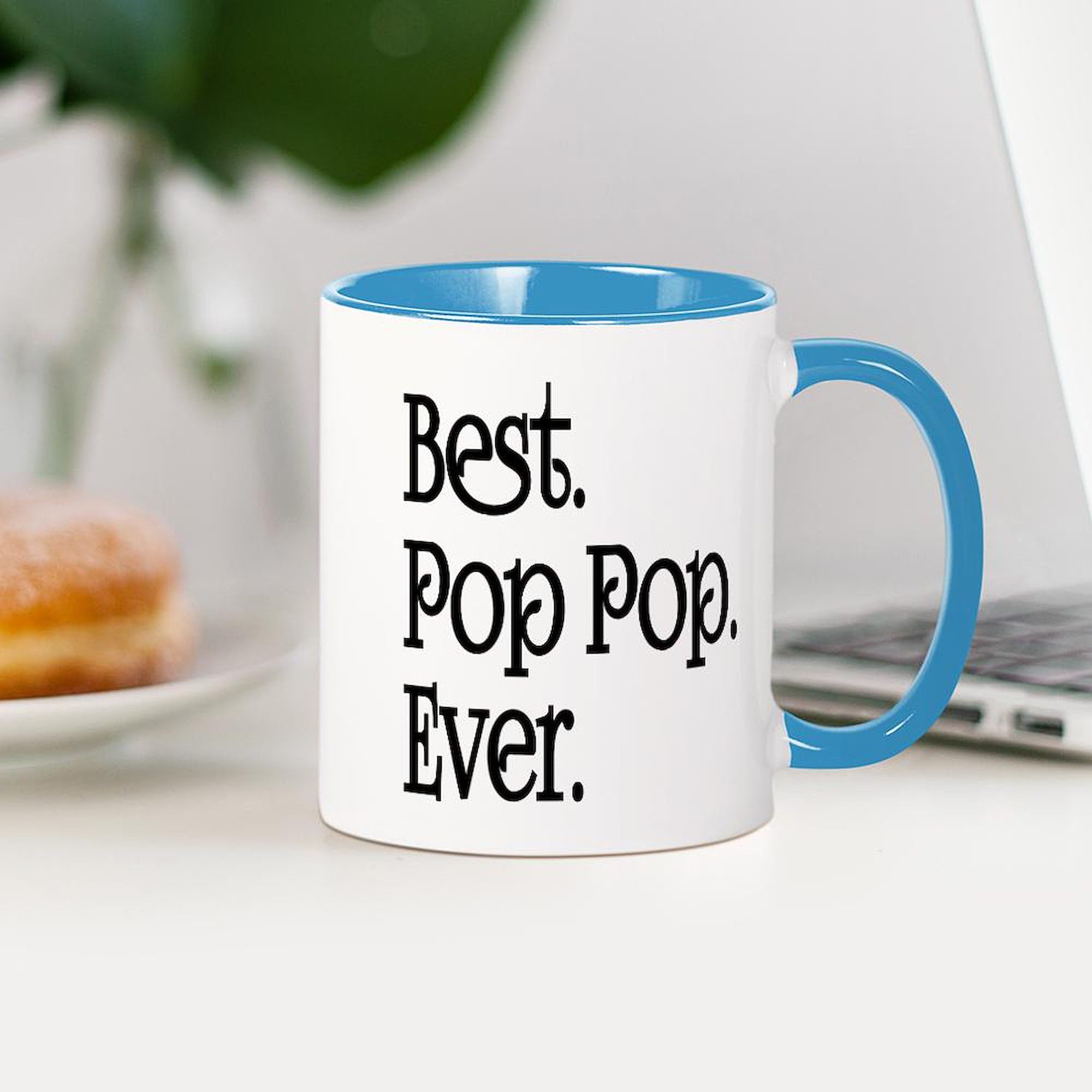 Best Pop Pop Ever 11 oz (325 ml) Ceramic Coffee Mug - Funny Novelty Gift for Dad, Grandpa & Pop Culture Fans - Perfect for Home, Office & Coffee Lovers