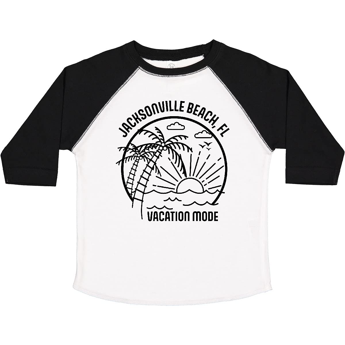 Inktastic Summer Vacation Mode Jacksonville Beach Florida Toddler T-Shirt - Cute Graphic Tee for Boys & Girls - Beach Trip, Family Vacation Outfit